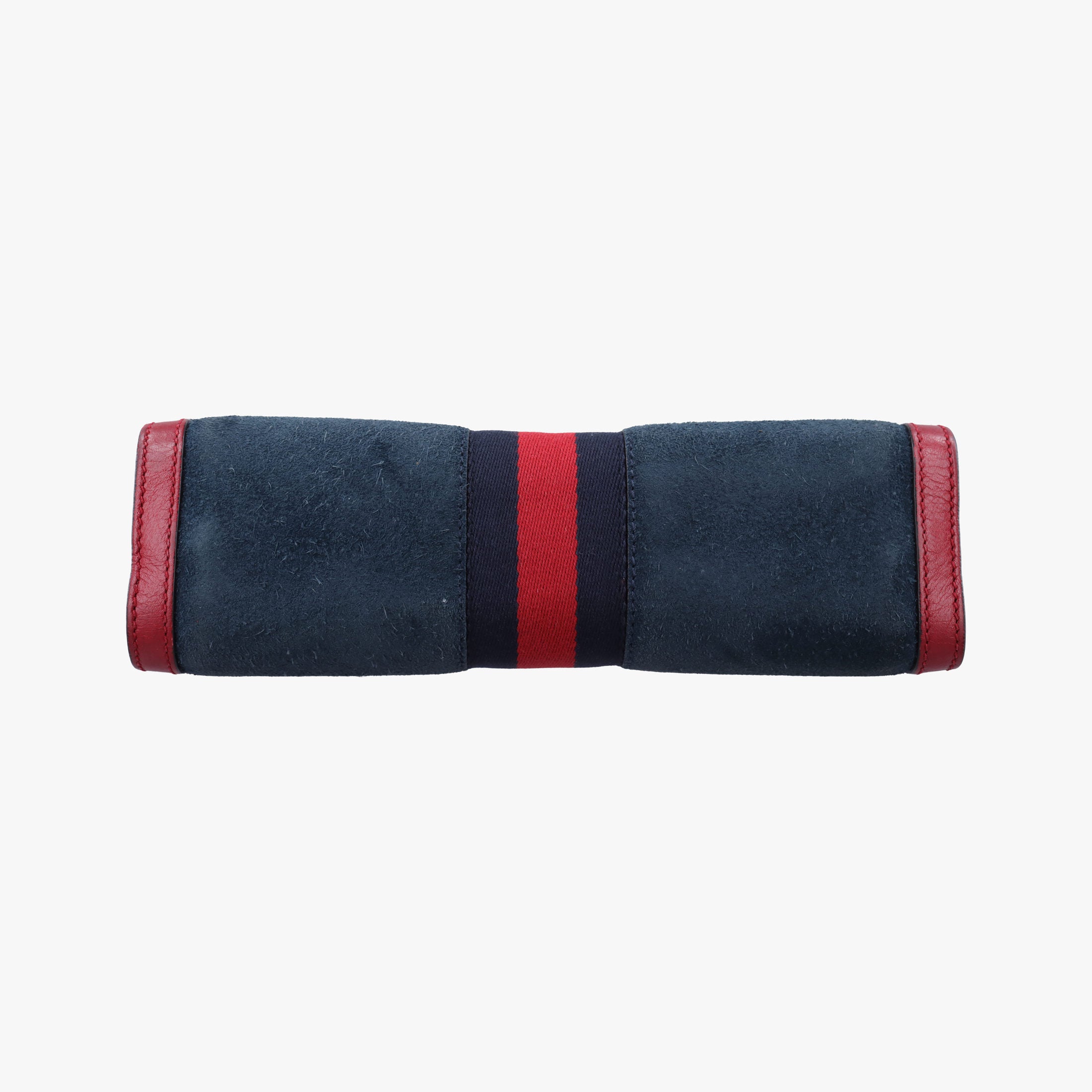Pre-owned Gucci Ophidia Navy×red Suede×leather 503877 shoulderbag | stylenewstar