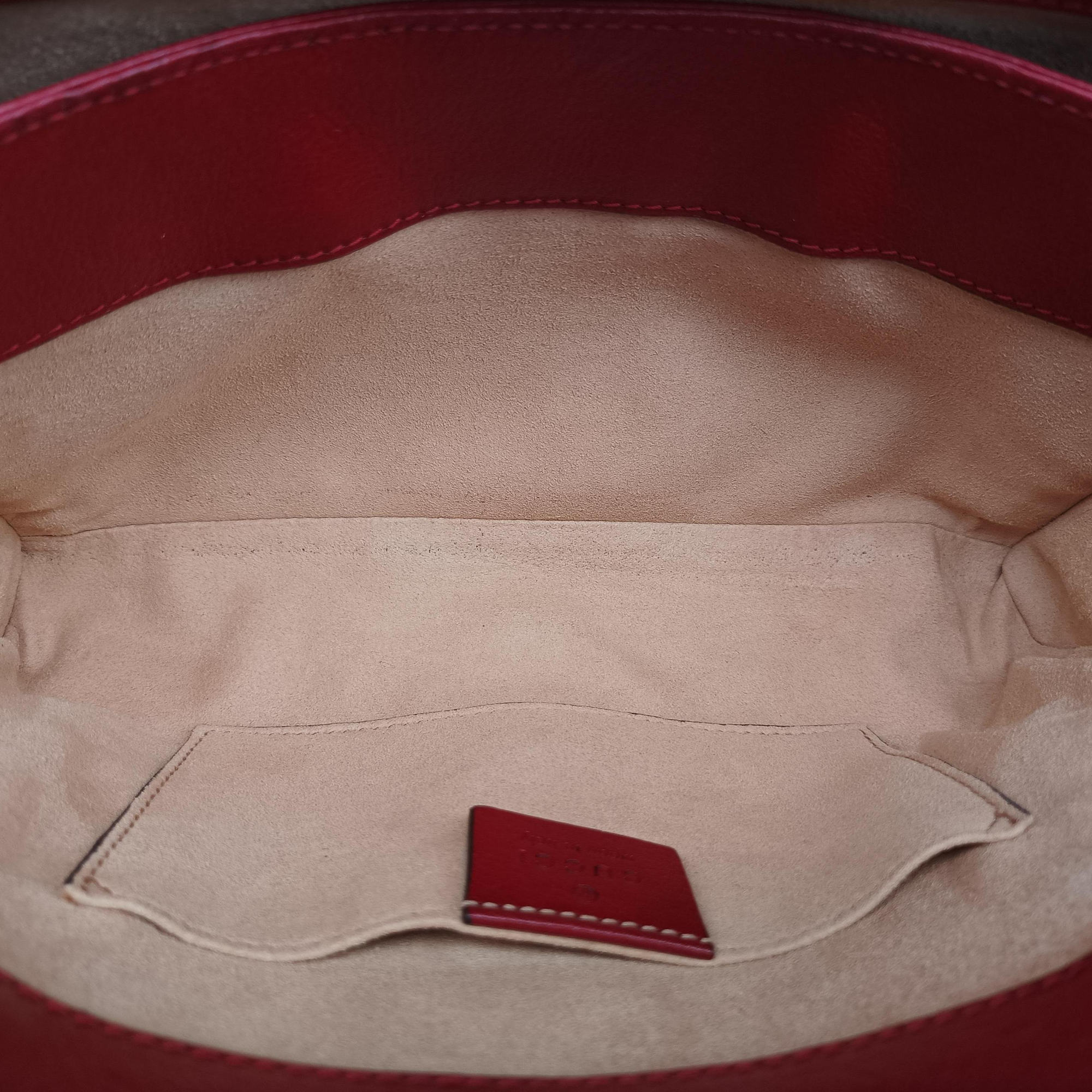 Pre-owned Gucci Ophidia Navy×red Suede×leather 503877 shoulderbag | stylenewstar