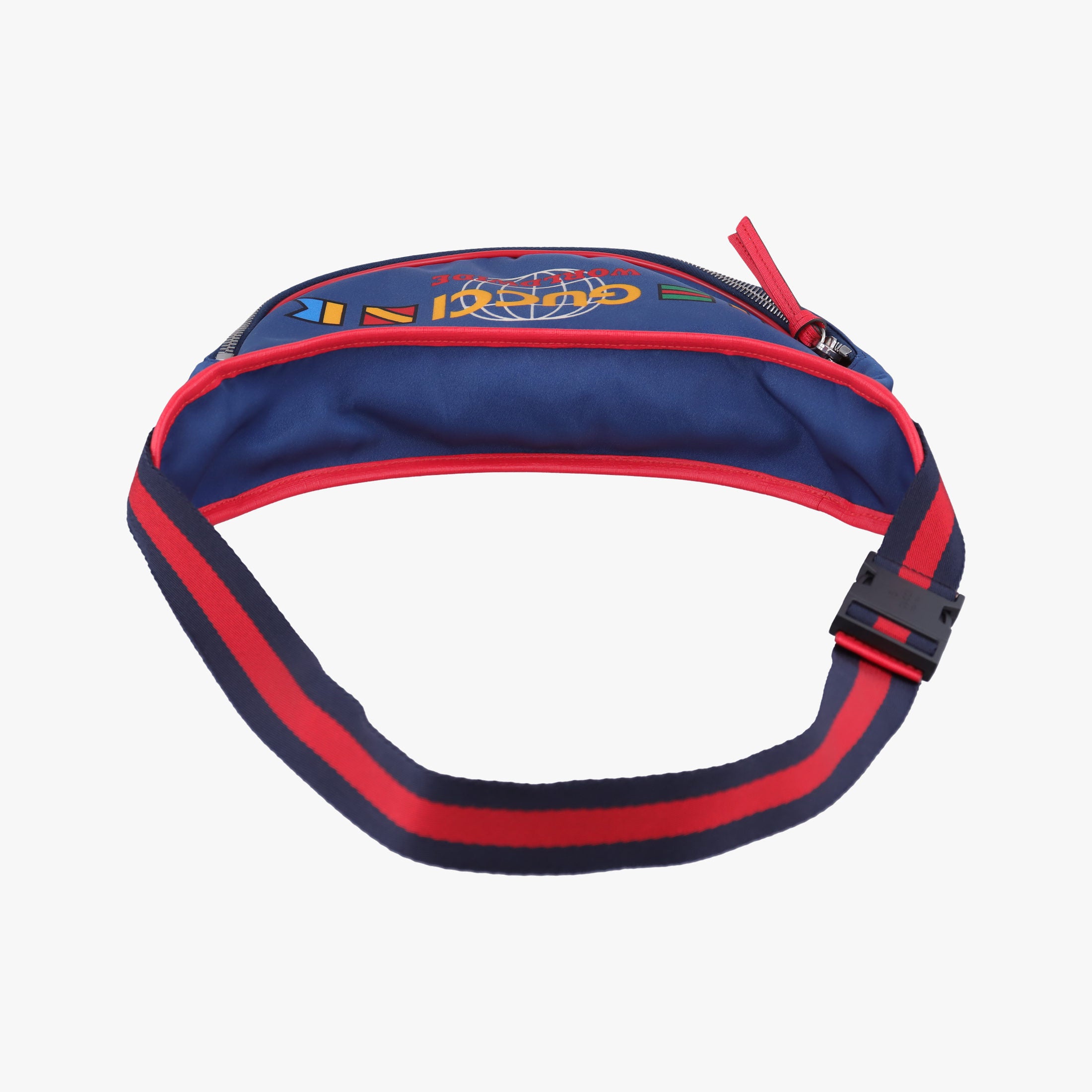 Vintage Gucci kids half moon bag Blue×Red nylon 611686 shoulderbag | stylenewstar