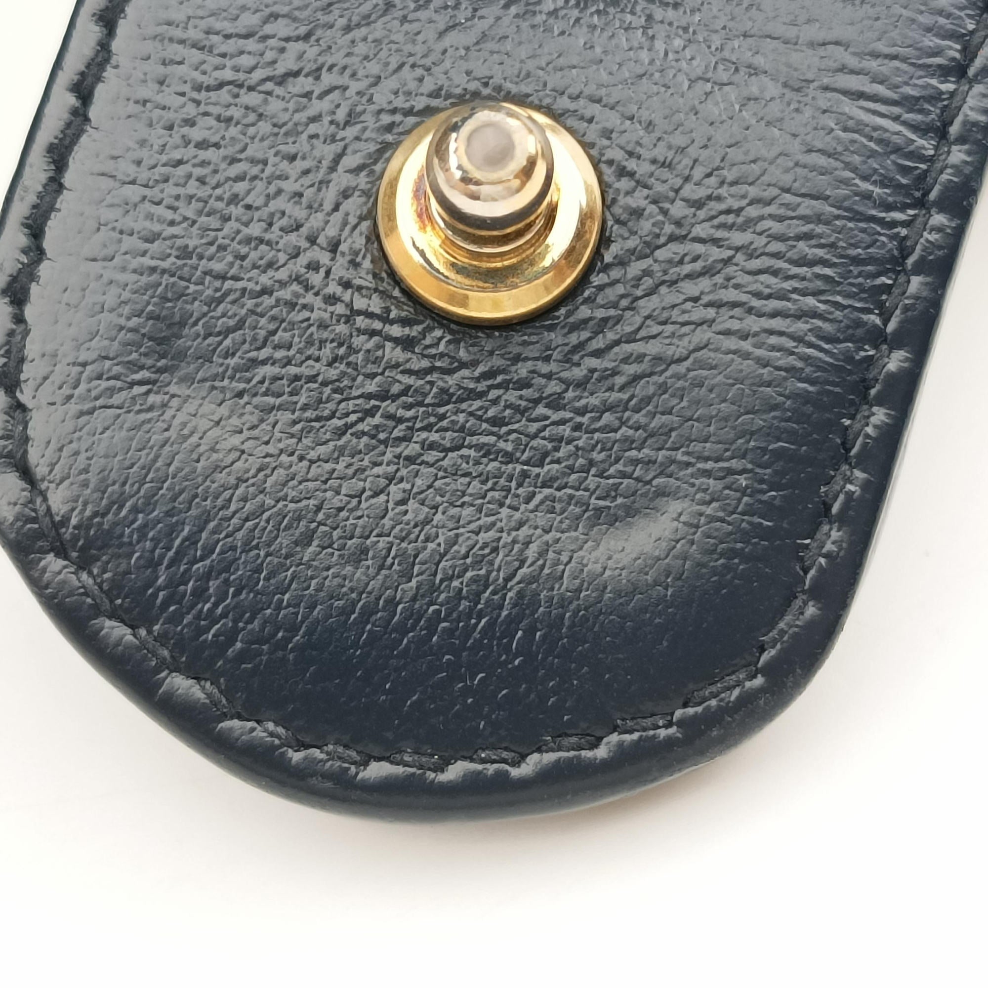Pre-owned Gucci GG Marmont White×navy Leather 443497 shoulderbag | stylenewstar