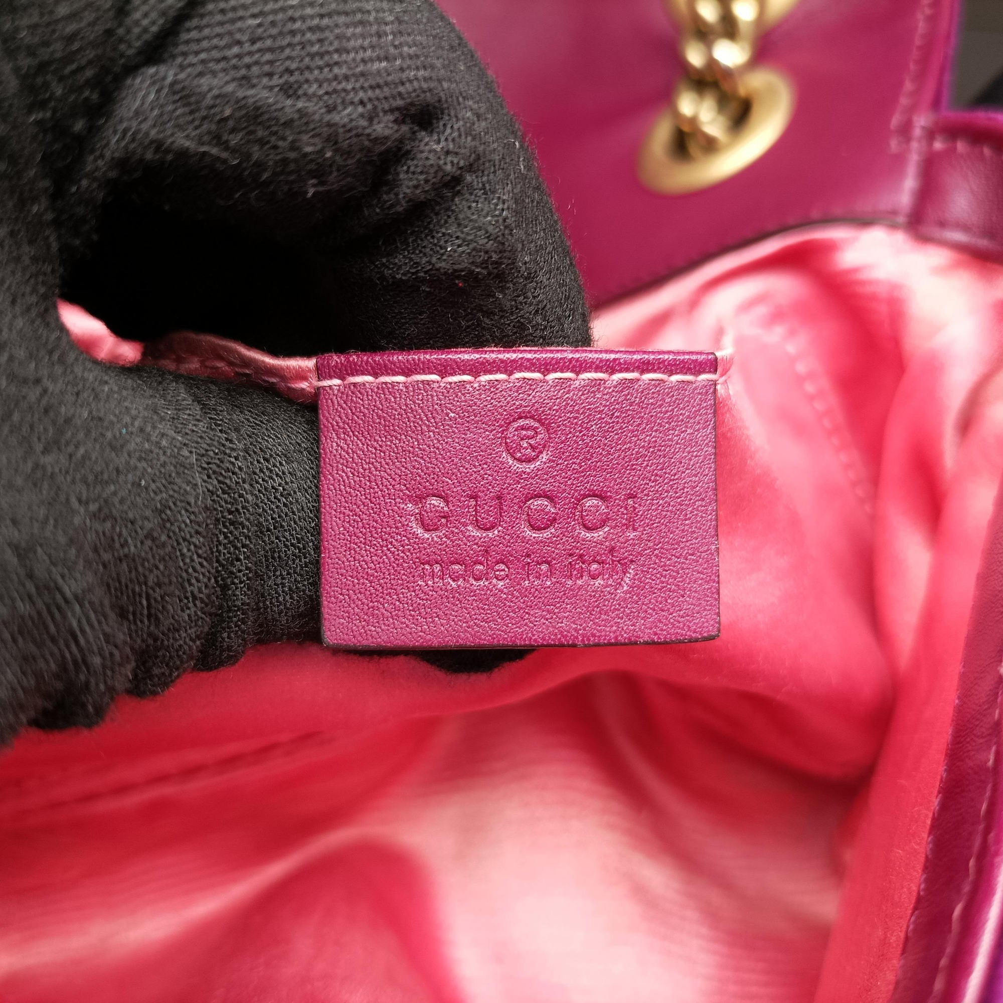Vintage Gucci GG Marmont Purple velour 446744 shoulderbag | stylenewstar