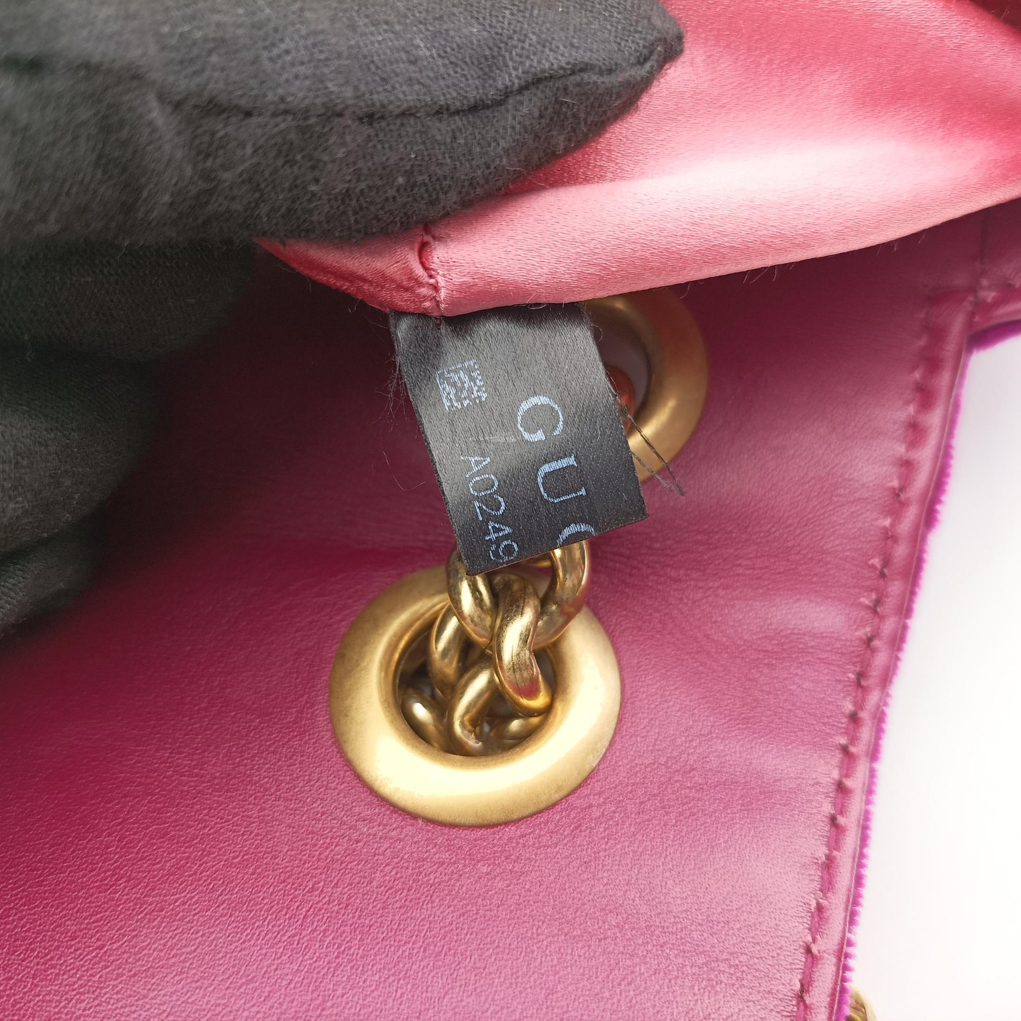 Vintage Gucci GG Marmont Purple velour 446744 shoulderbag | stylenewstar