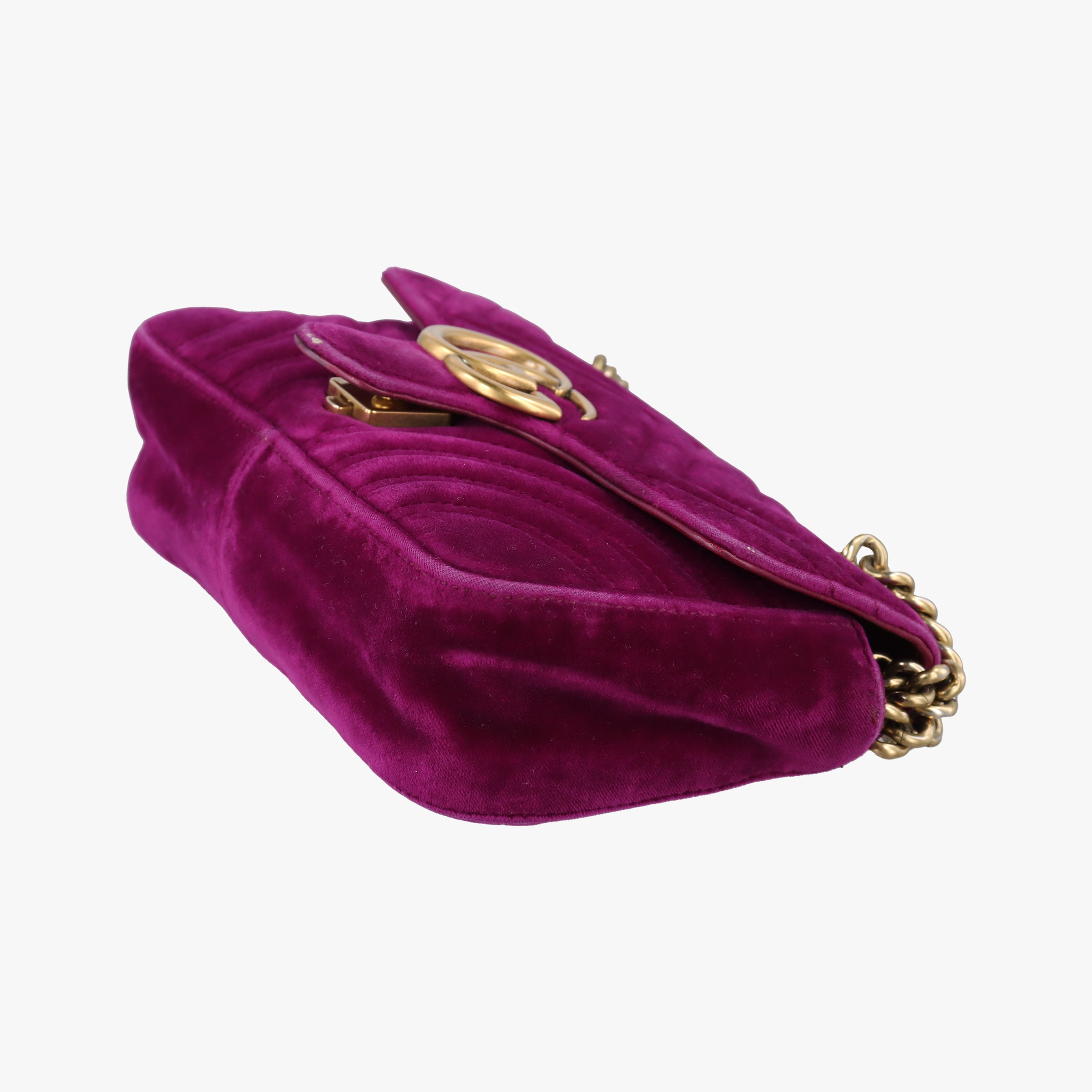 Vintage Gucci GG Marmont Purple velour 446744 shoulderbag | stylenewstar