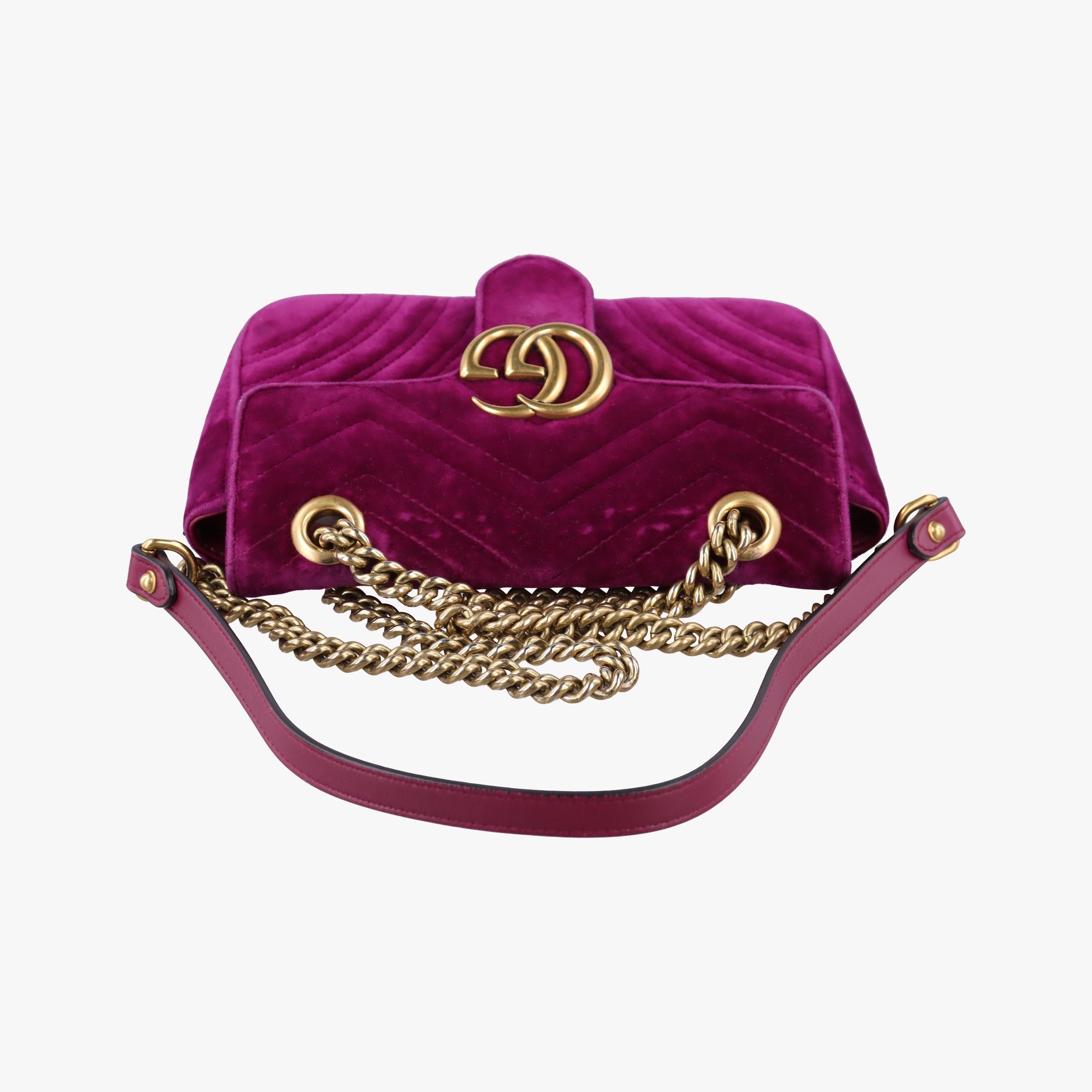 Vintage Gucci GG Marmont Purple velour 446744 shoulderbag | stylenewstar