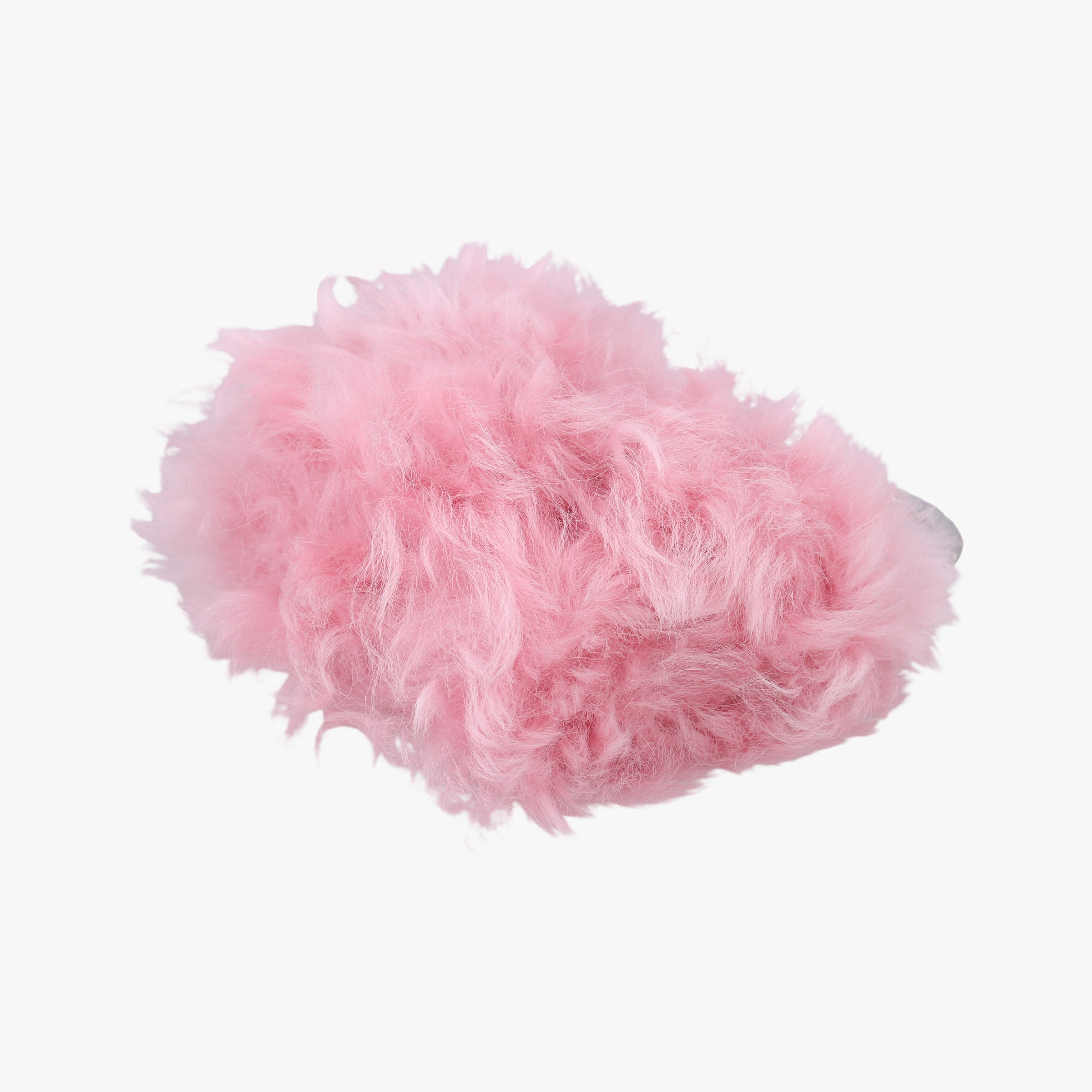 Vintage Chanel Shearling CC Hook Card Holder Pink wool AP2397 handbag | stylenewstar