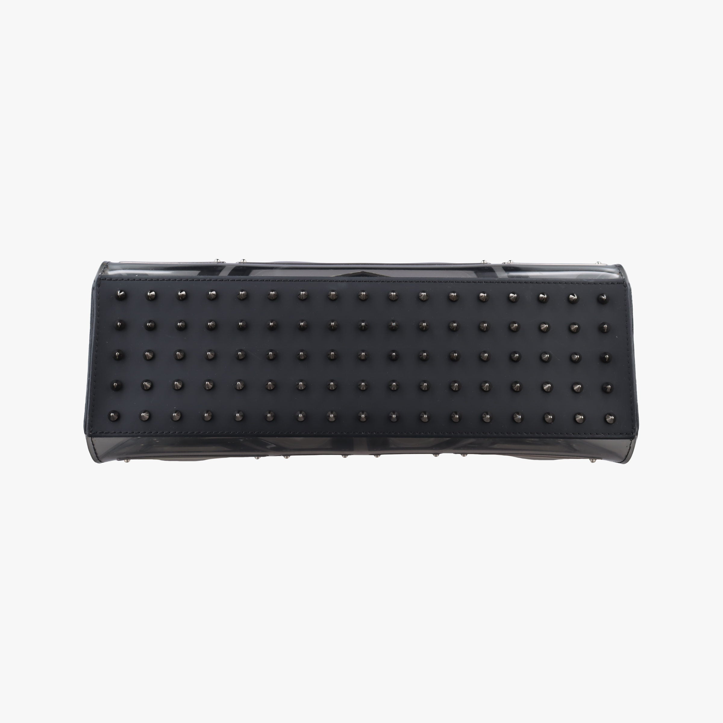 Pre-owned Delvaux Tempete Gladiator Top Handle Clear × Silver × Black PVC (Vinyl) × Metal Panels ×Rubber Trim  shoulderbag | stylenewstar