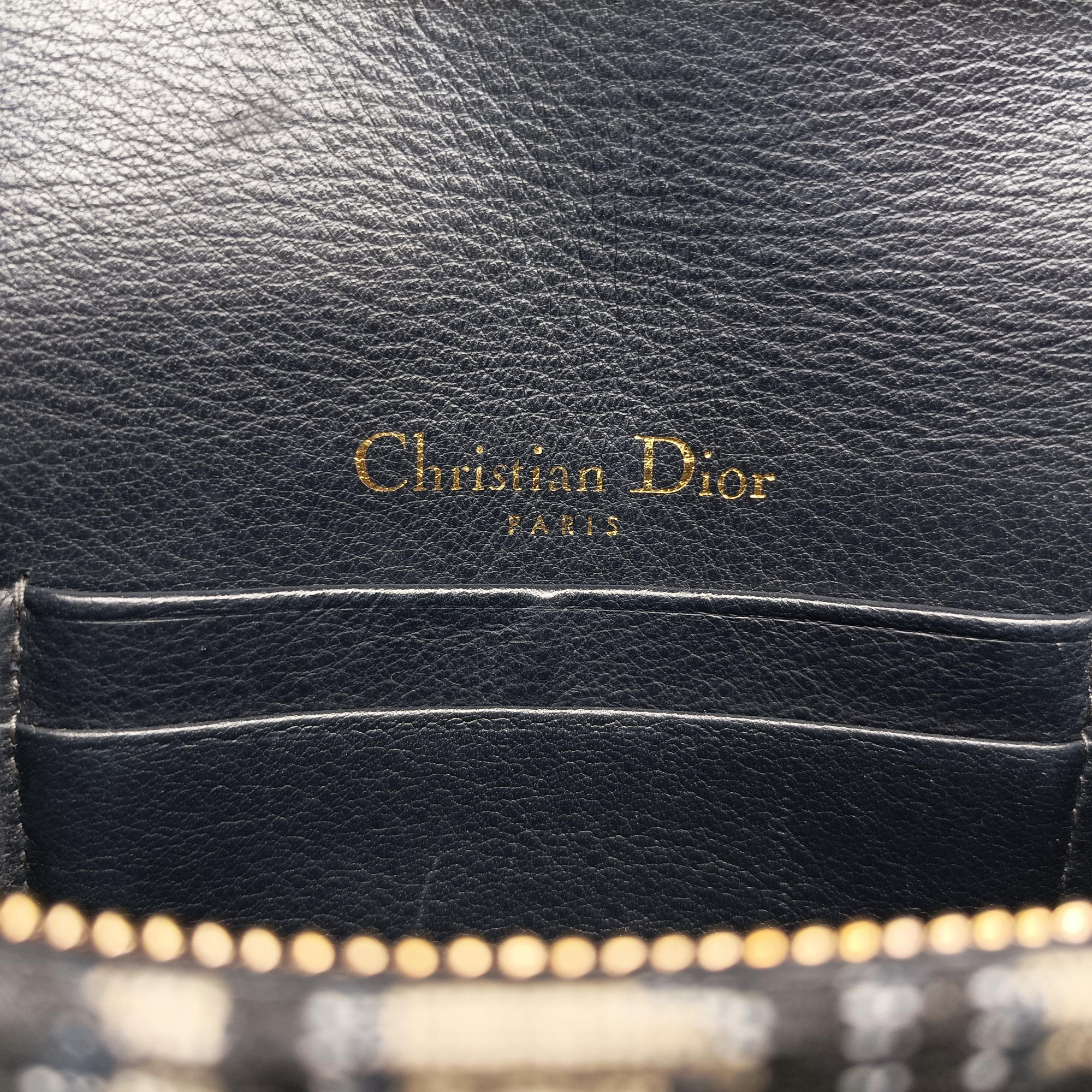 Pre-owned Christian Dior Saddle Navy×Gray jacquard  bum bag/waist bag | stylenewstar
