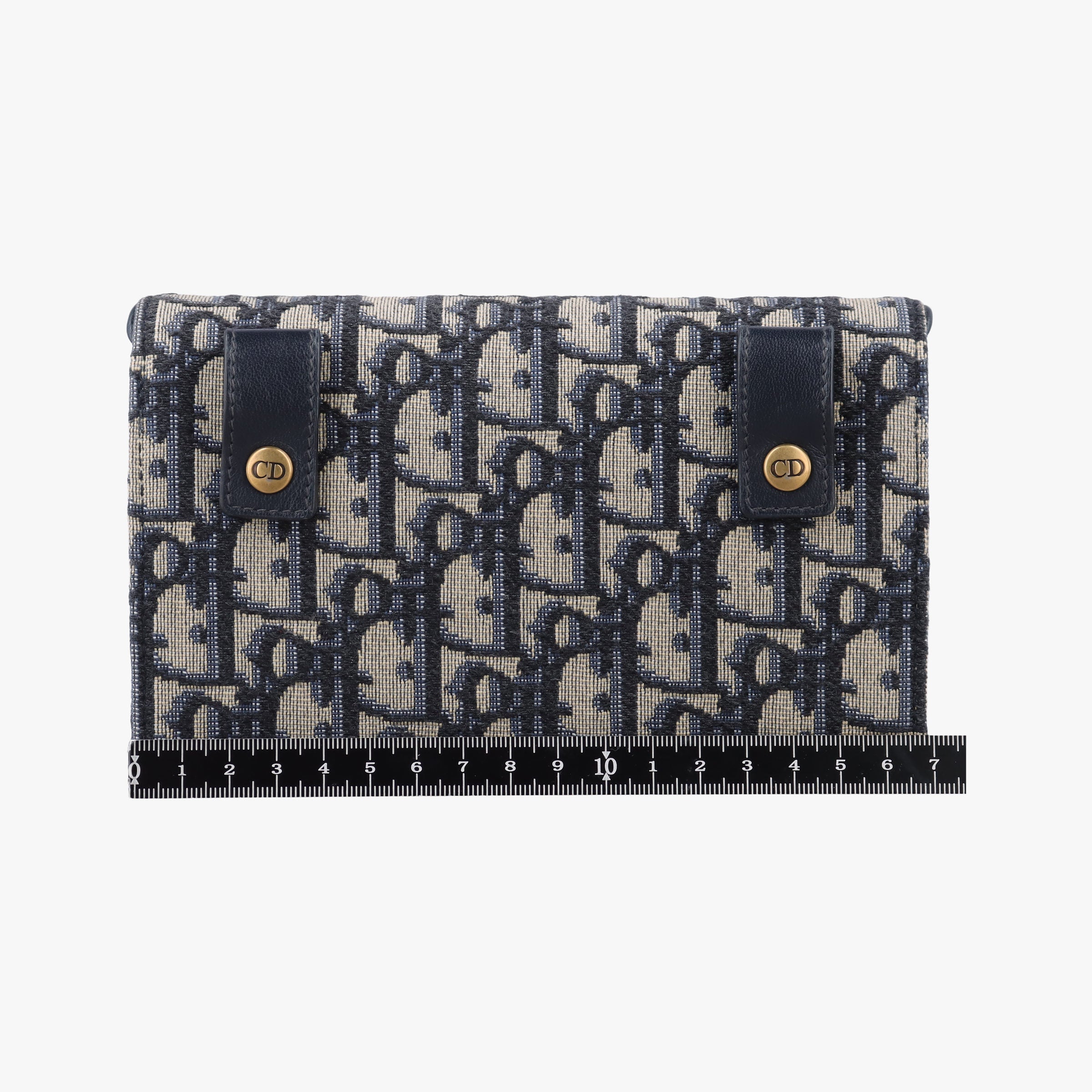 Pre-owned Christian Dior Saddle Navy×Gray jacquard  bum bag/waist bag | stylenewstar