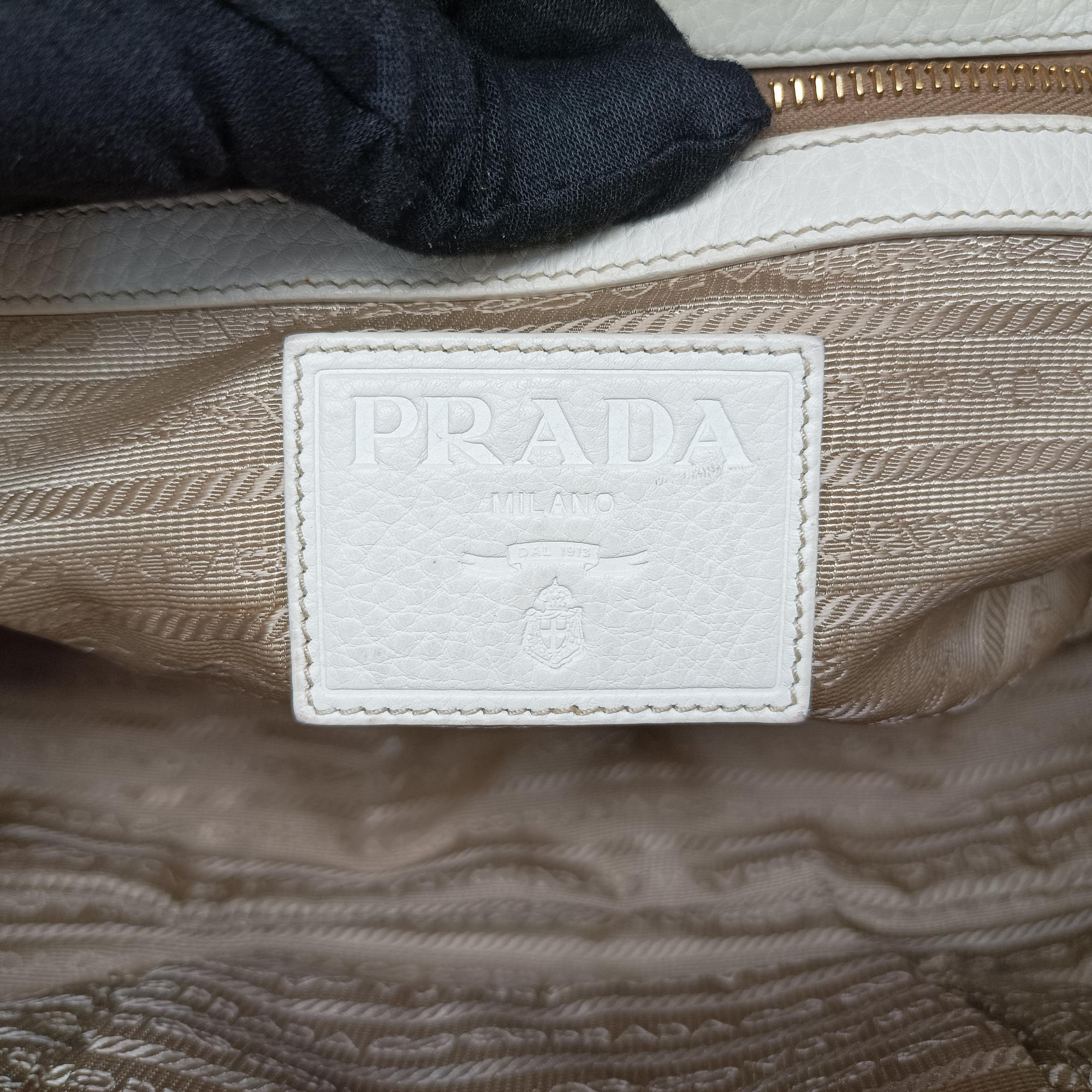 Pre-owned Prada Logo Jacquard Studded Frame Corda × Talco Jacquard Canvas × Vitello Leather  handbag | stylenewstar