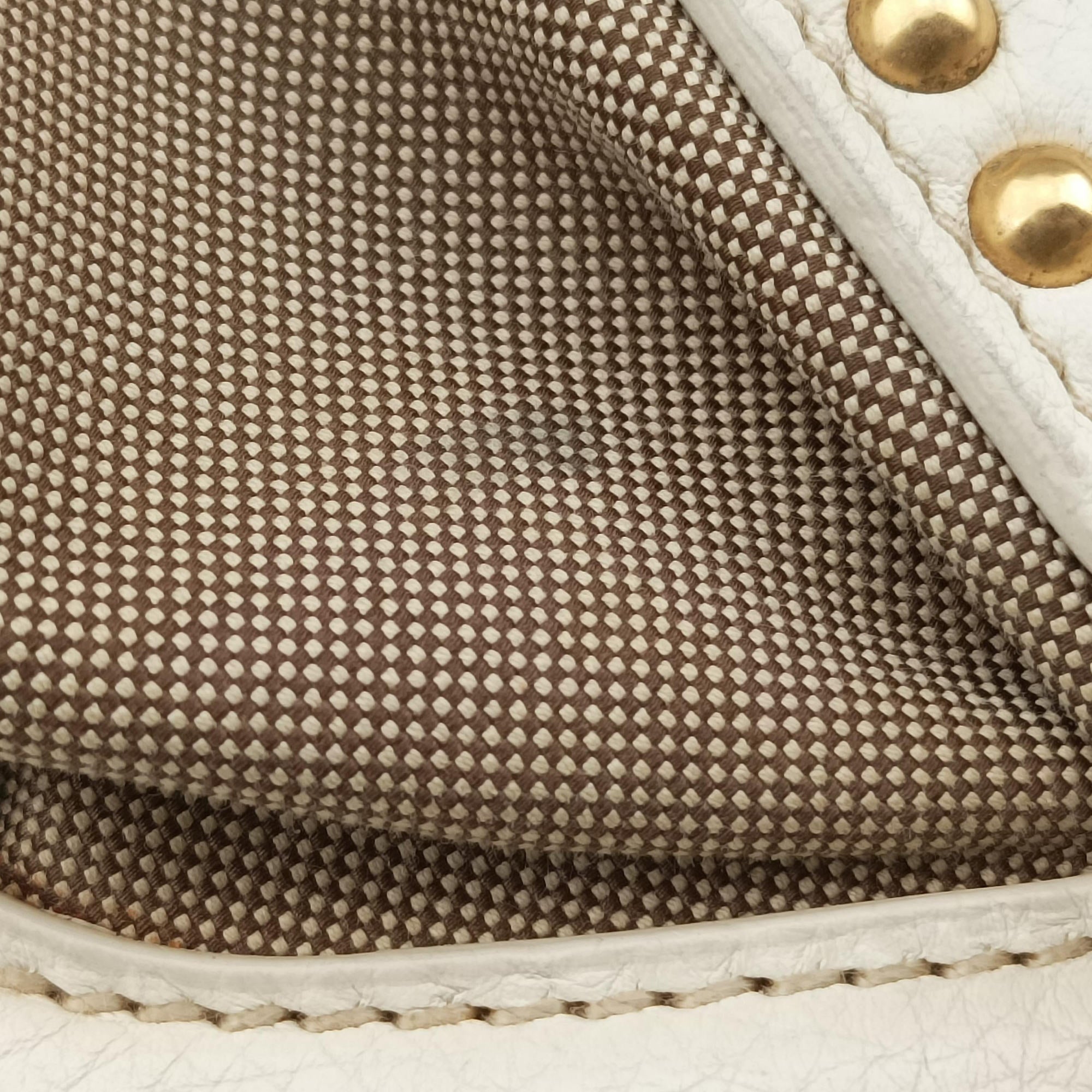 Pre-owned Prada Logo Jacquard Studded Frame Corda × Talco Jacquard Canvas × Vitello Leather  handbag | stylenewstar