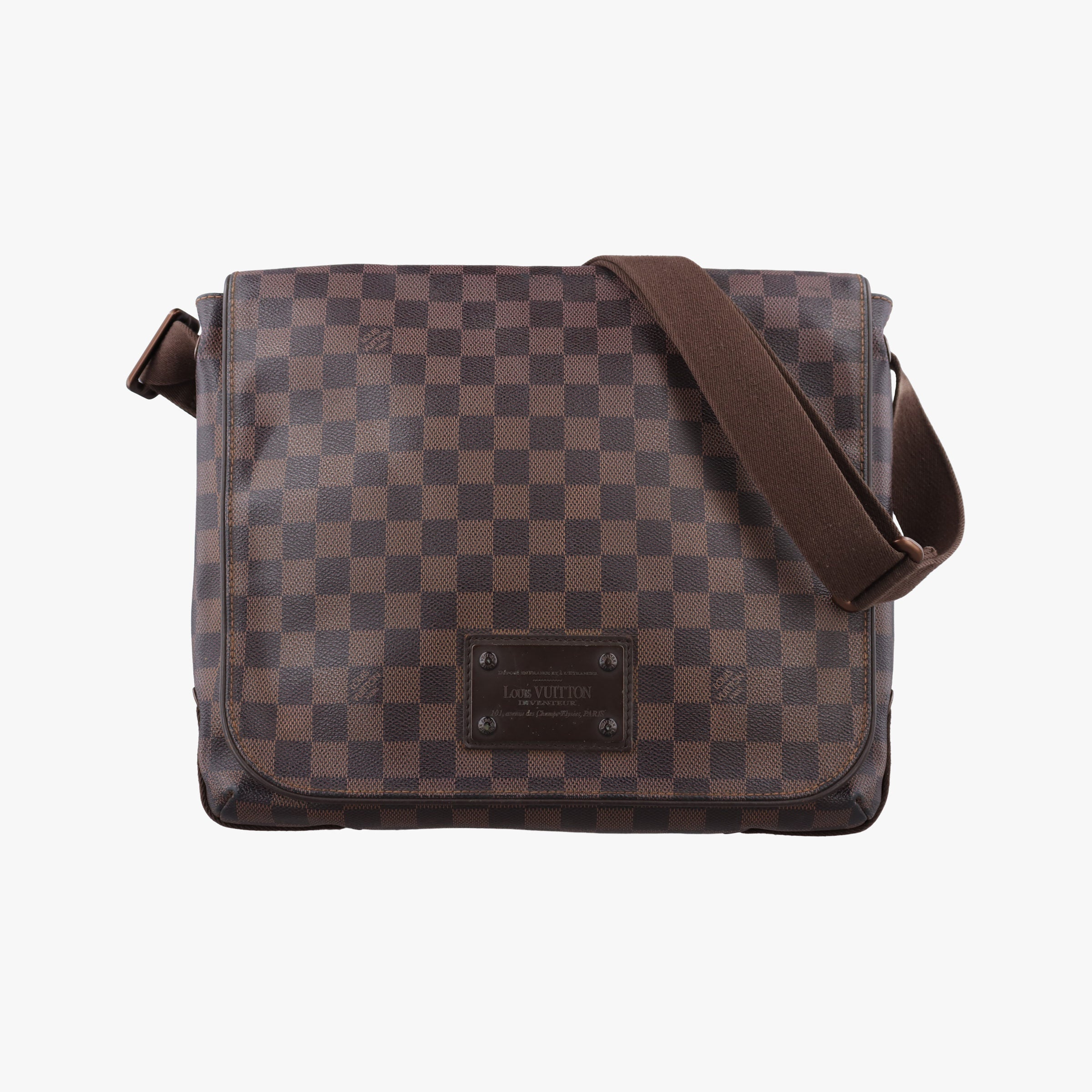 Pre-owned Louis Vuitton BROOKLYN MM EBENE Damier Canvas N51211 shoulderbag | stylenewstar
