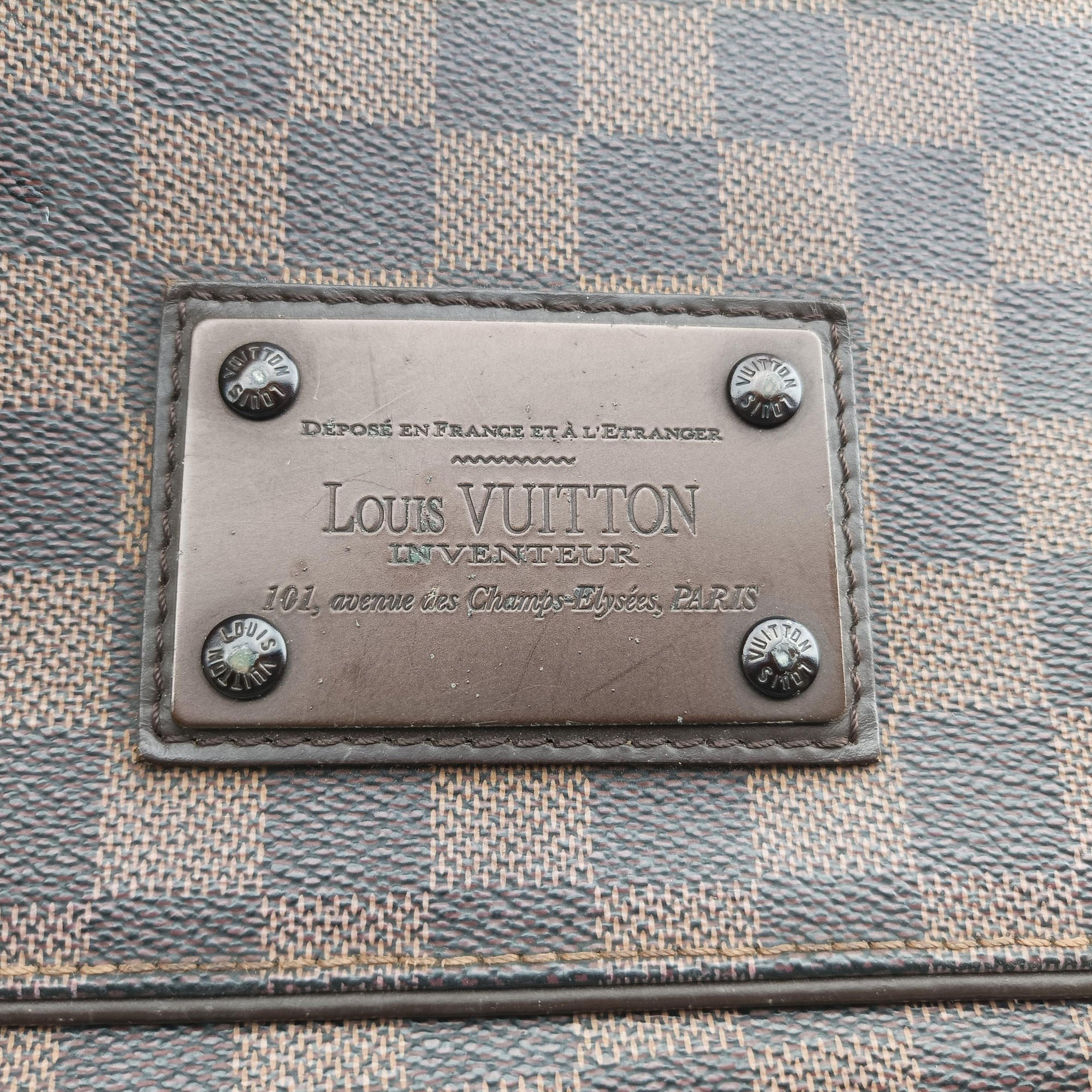 Pre-owned Louis Vuitton BROOKLYN MM EBENE Damier Canvas N51211 shoulderbag | stylenewstar