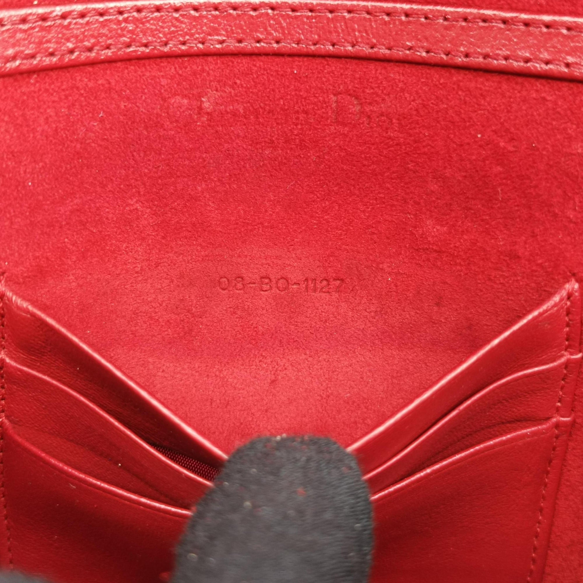 Pre-owned Christian Dior Diorama Red lambskin  shoulderbag | stylenewstar