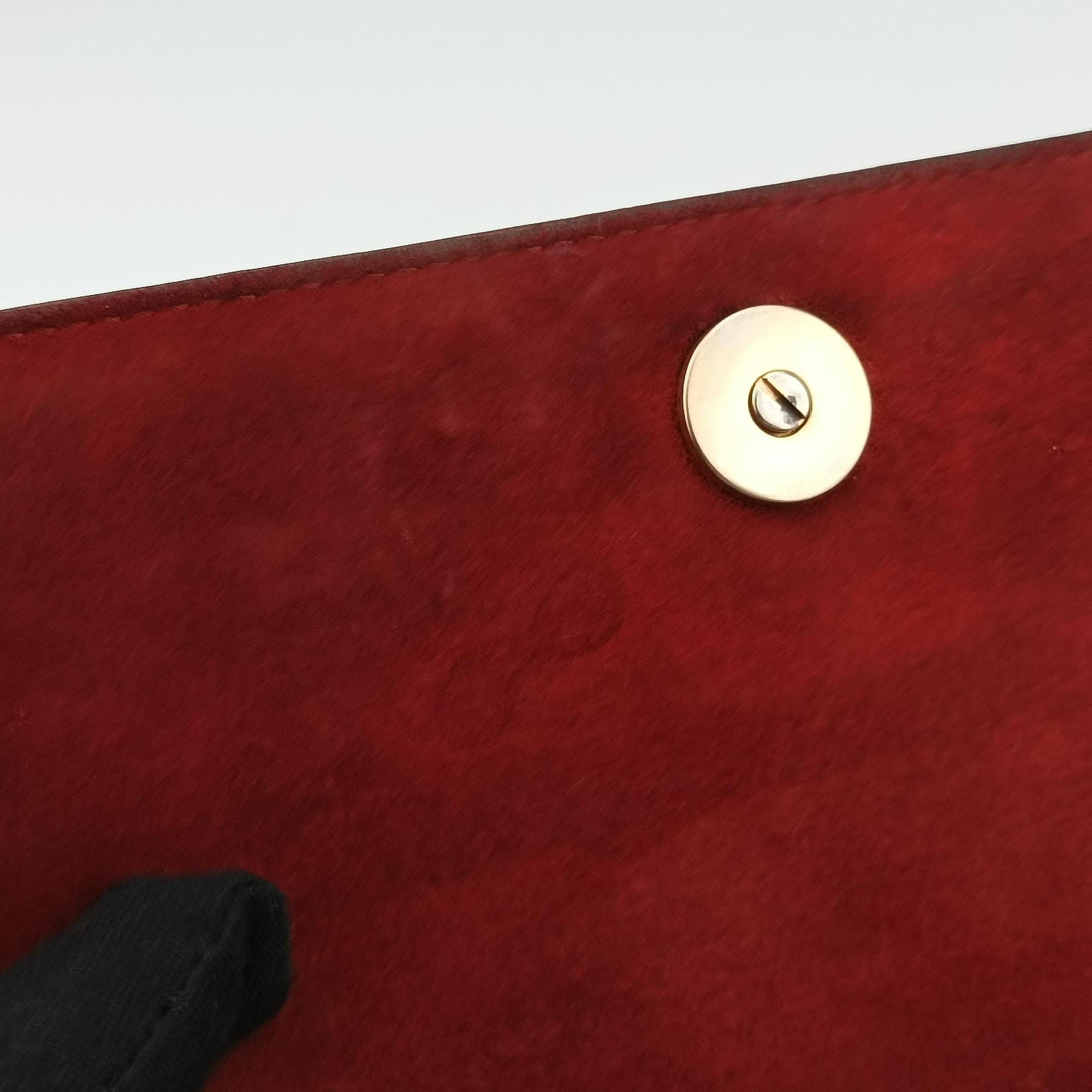 Pre-owned Christian Dior Diorama Red lambskin  shoulderbag | stylenewstar