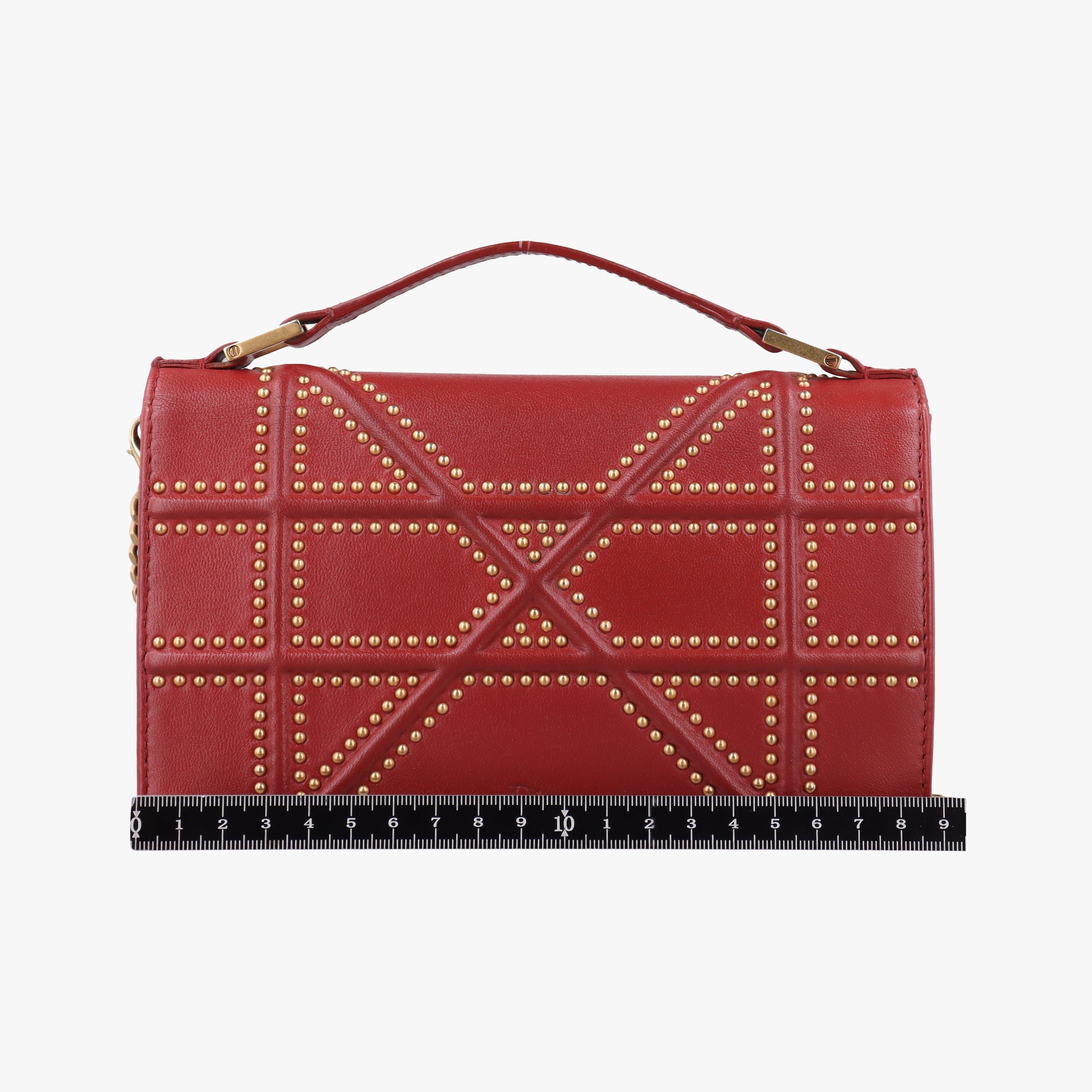 Pre-owned Christian Dior Diorama Red lambskin  shoulderbag | stylenewstar