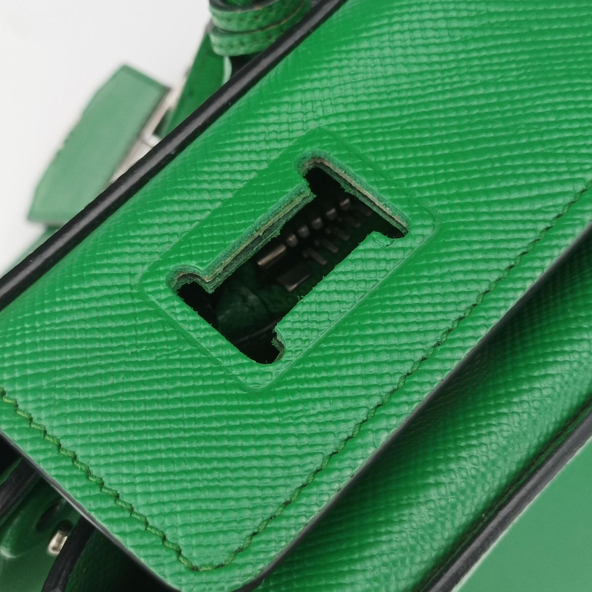 Pre-owned Prada Double Cuir Green SAFFIANO Leather B2756T handbag | stylenewstar