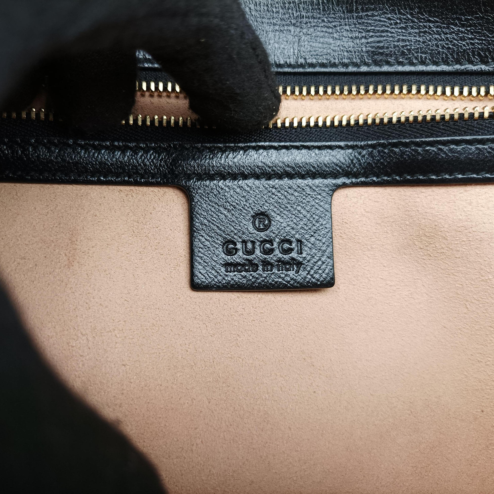 Pre-owned Gucci Marina Black Leather 576421 shoulderbag | stylenewstar