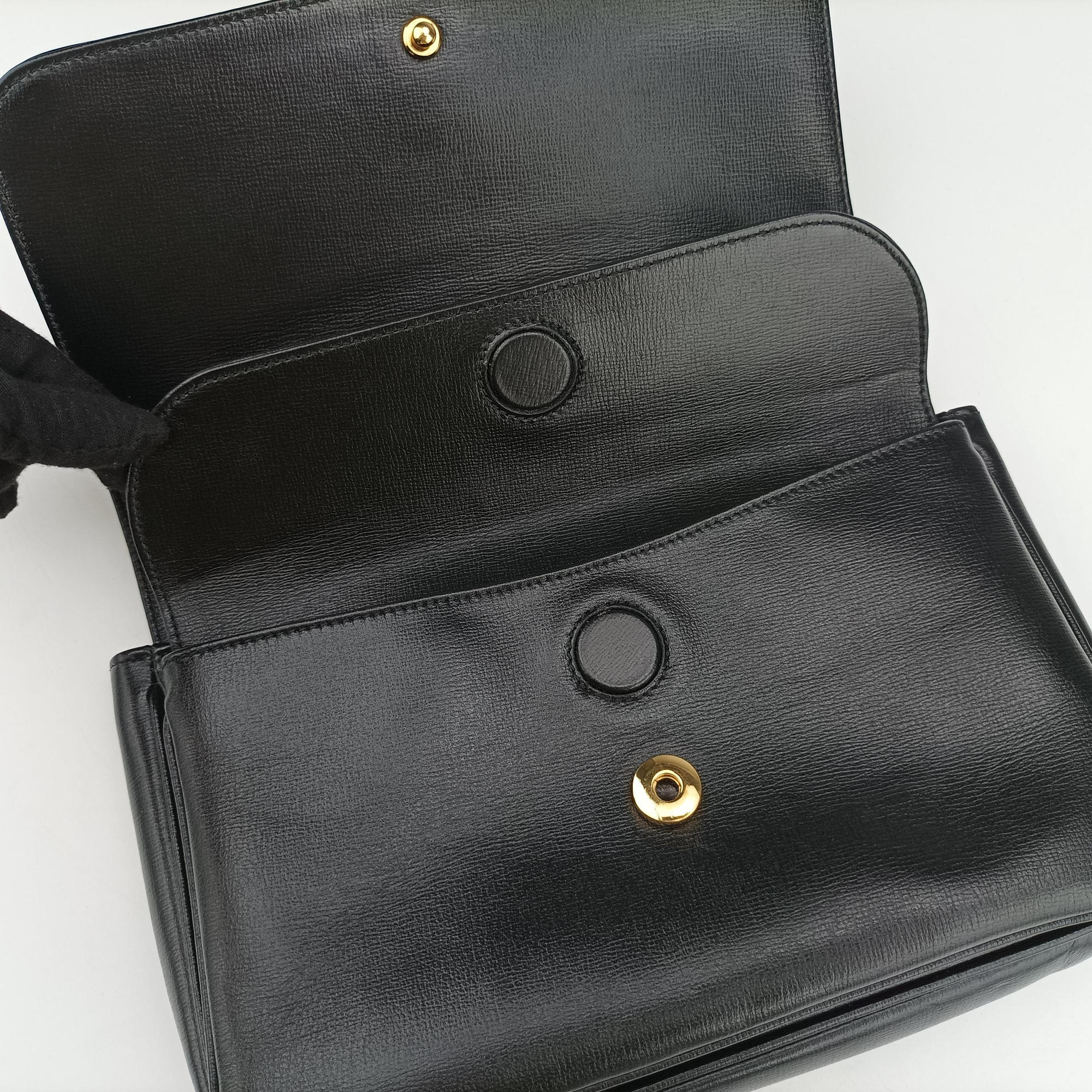 Pre-owned Gucci Marina Black Leather 576421 shoulderbag | stylenewstar