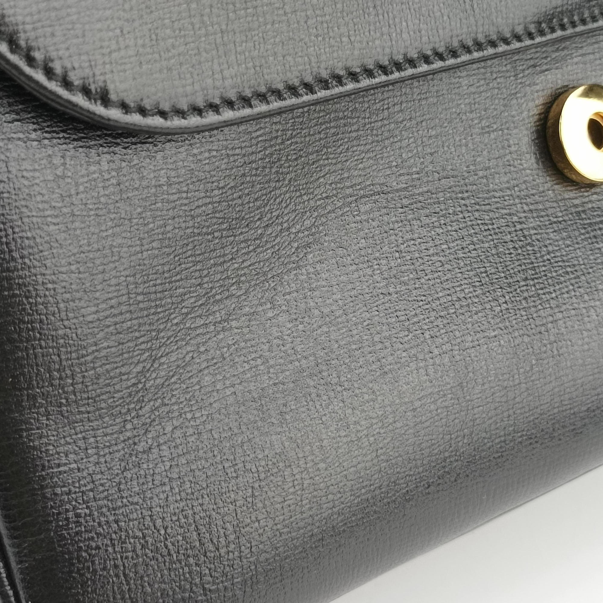 Pre-owned Gucci Marina Black Leather 576421 shoulderbag | stylenewstar