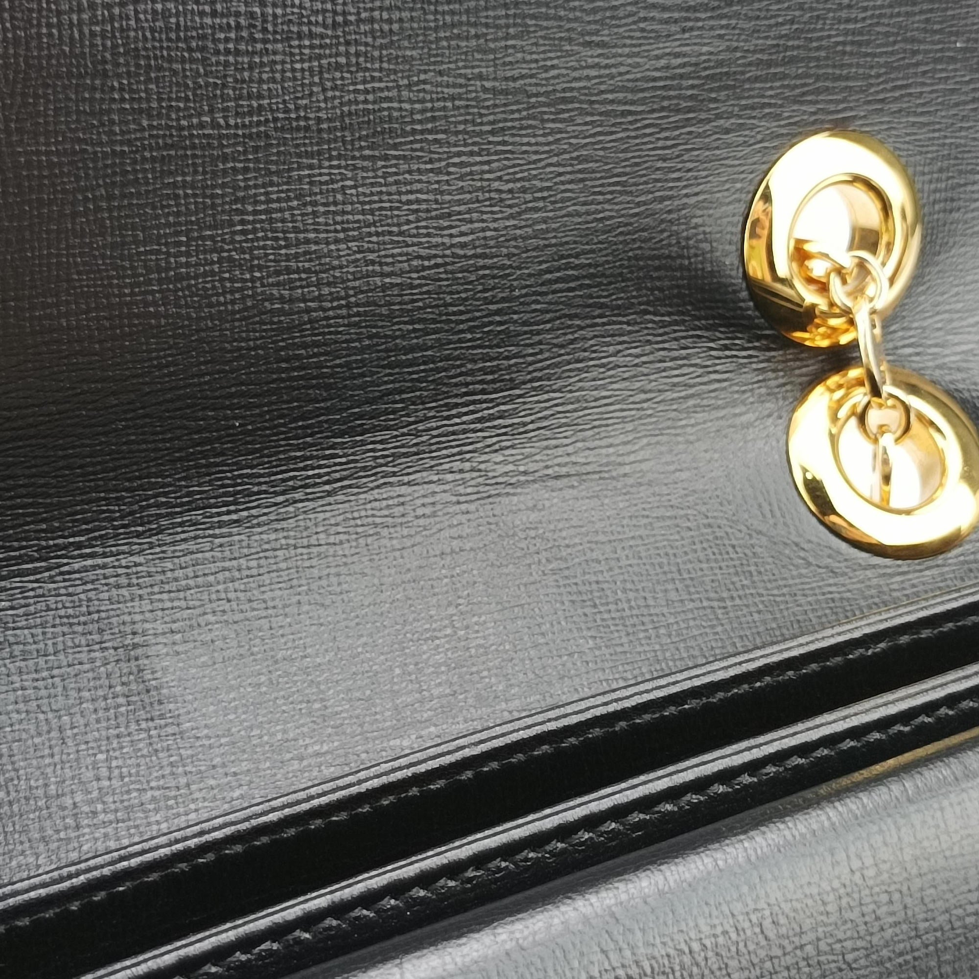 Pre-owned Gucci Marina Black Leather 576421 shoulderbag | stylenewstar