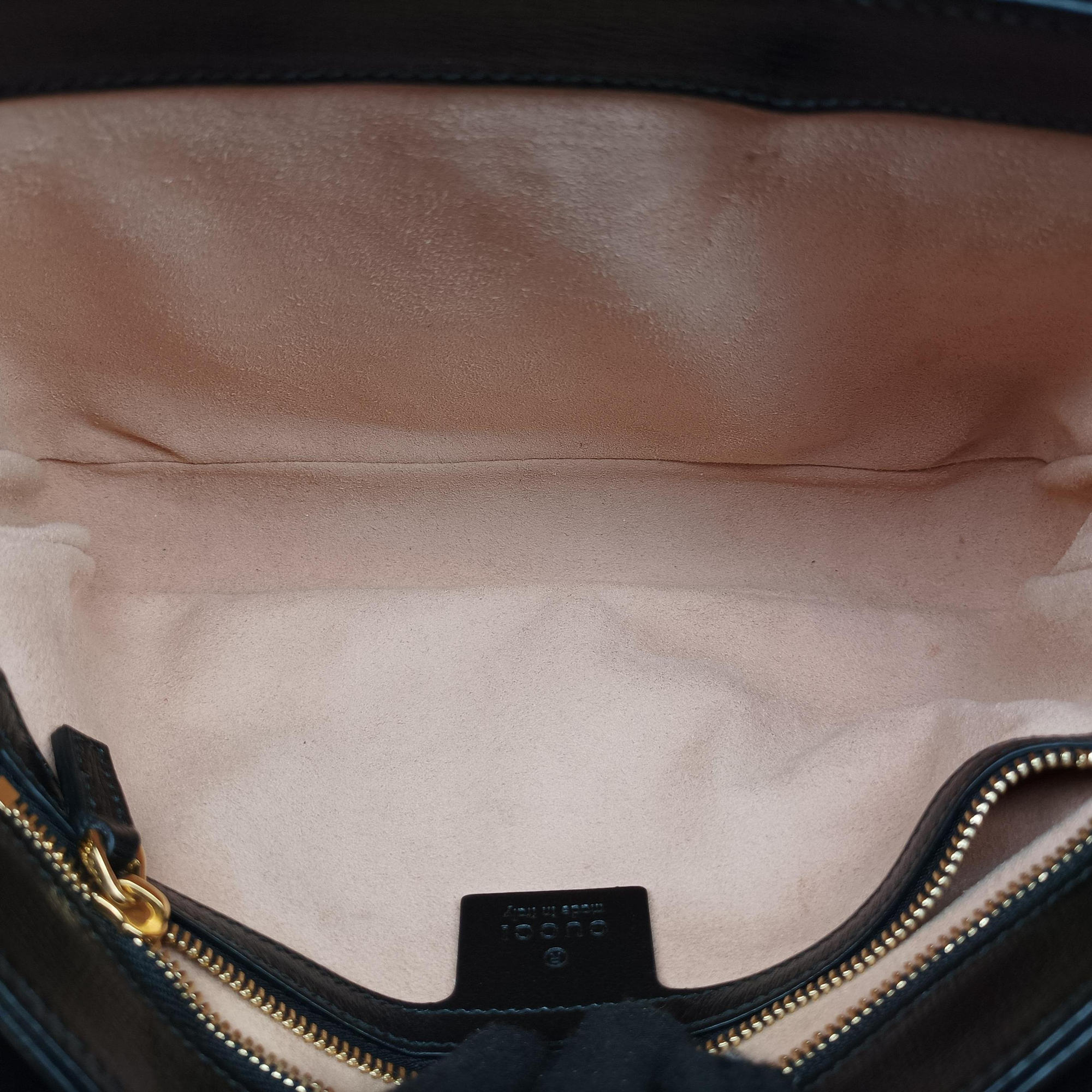 Pre-owned Gucci Marina Black Leather 576421 shoulderbag | stylenewstar