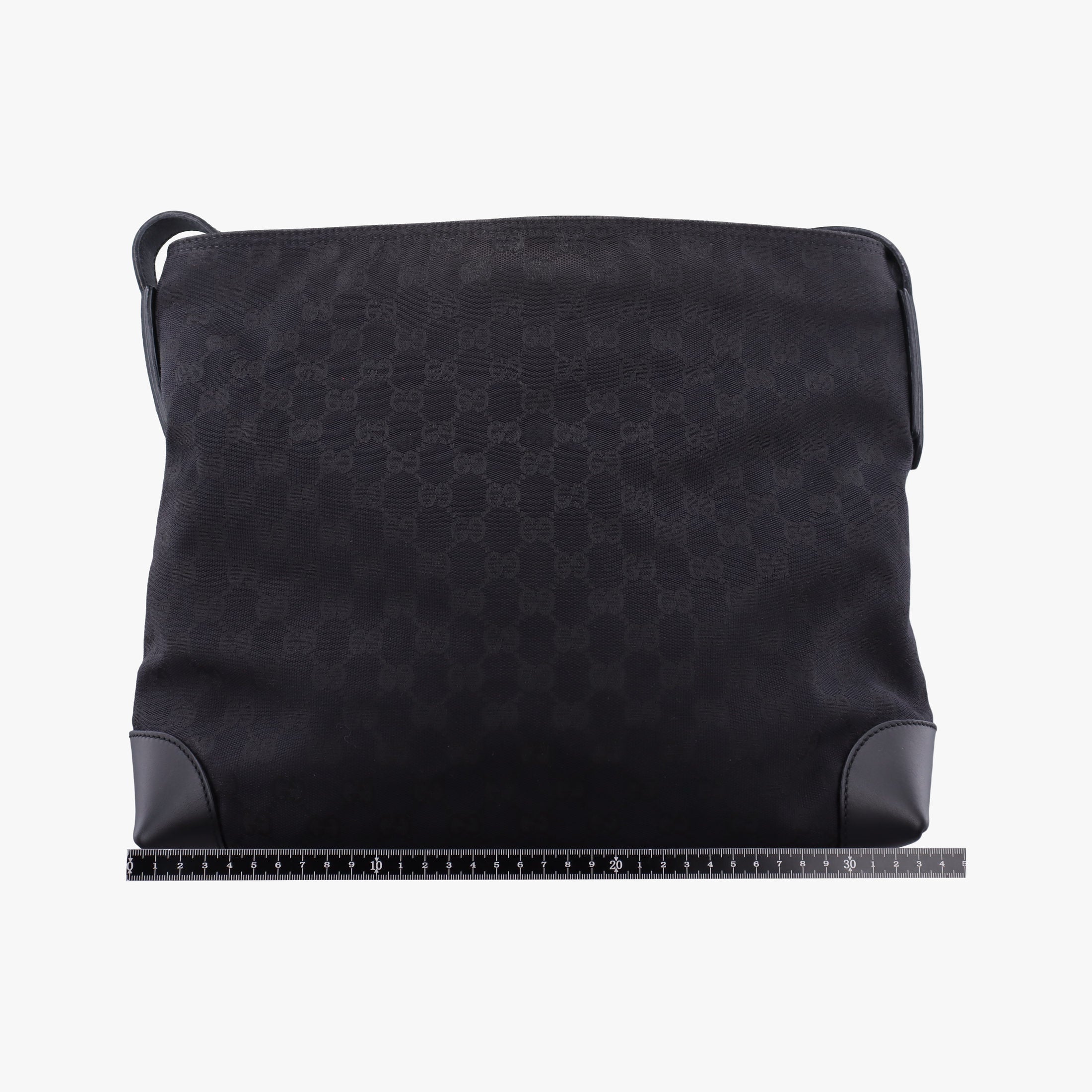 Pre-owned Gucci GG Canvas Black Leather×Canvas 308930 shoulderbag | stylenewstar
