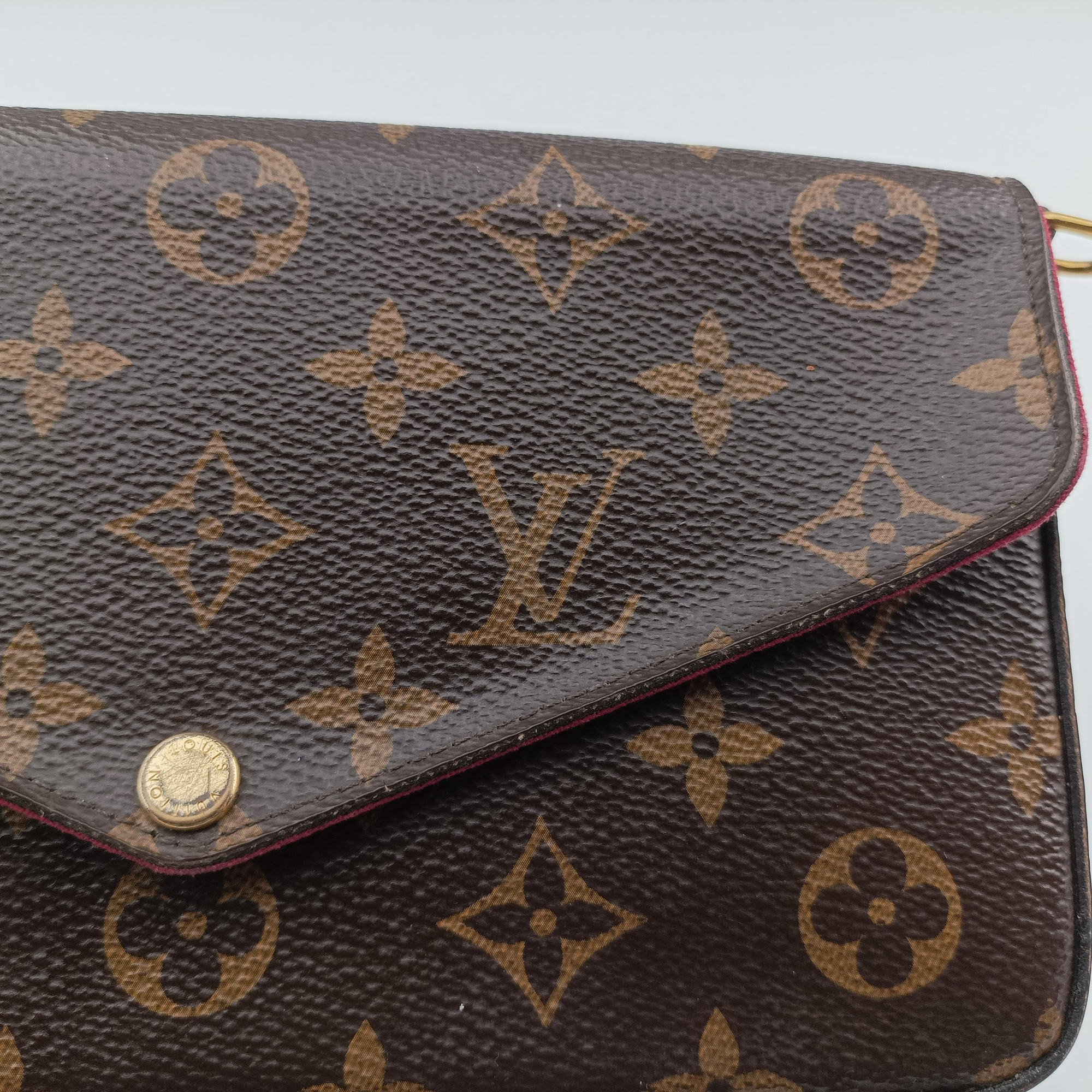 Pre-owned Louis Vuitton Pochette Felicie Brown Monogram Canvas M61276 shoulderbag | stylenewstar