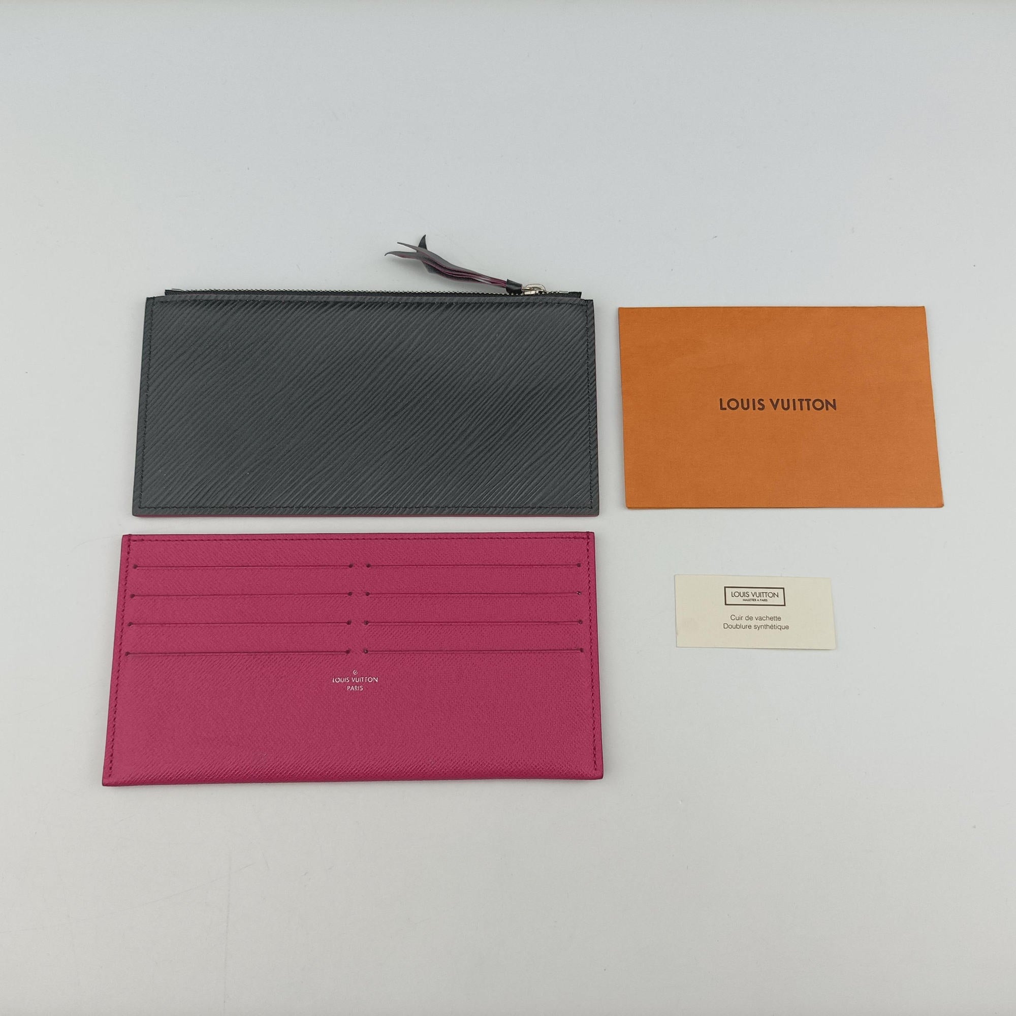Pre-owned Louis Vuitton Pochette Felice Noir×Pink Epi M64579 shoulderbag | stylenewstar