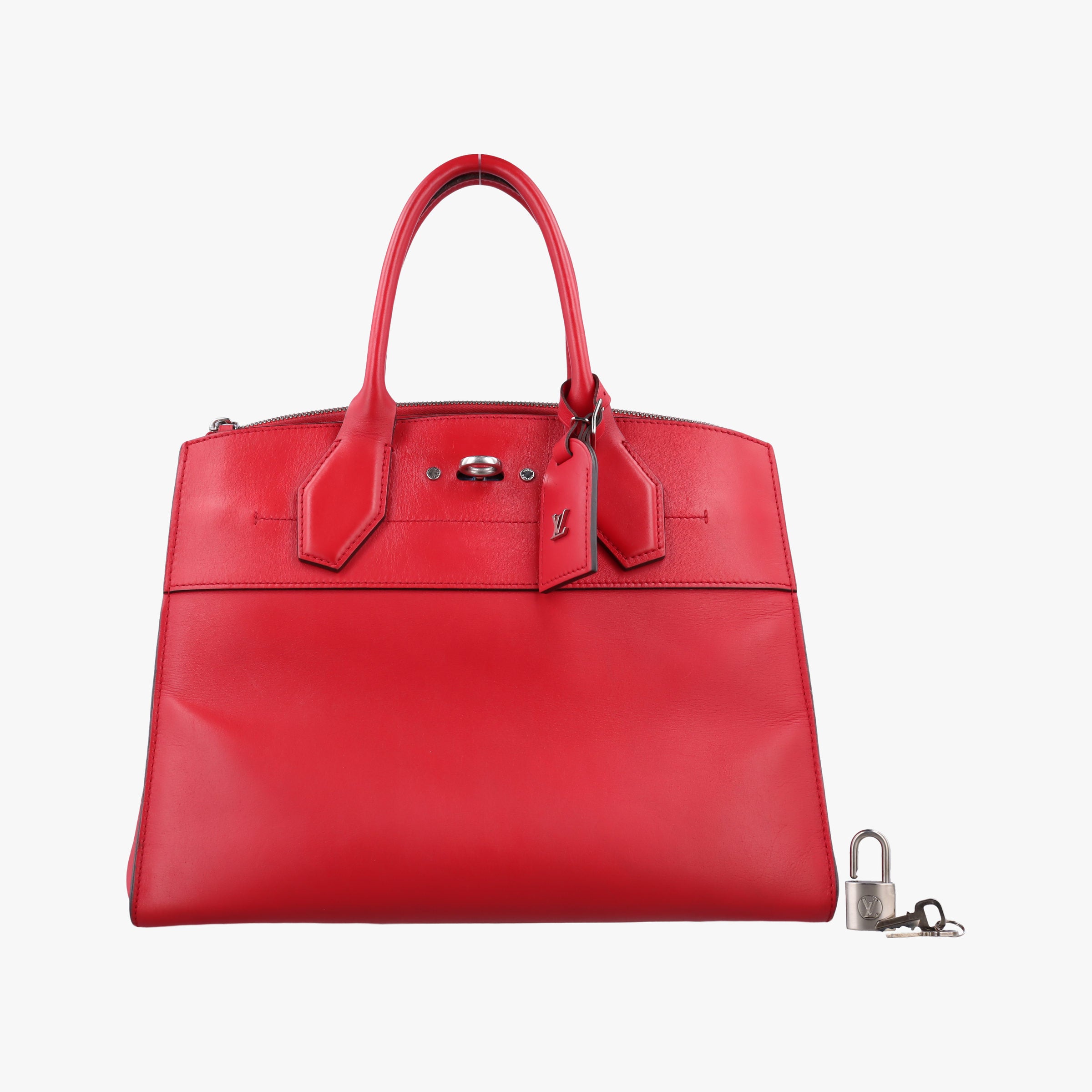 Pre-owned Louis Vuitton City Steamer MM RUBIS Leather M51027 handbag | stylenewstar