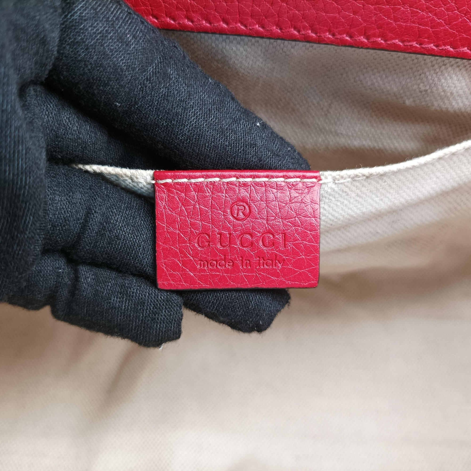 Vintage Gucci GG Marmont Red Leather 442622 shoulderbag | stylenewstar