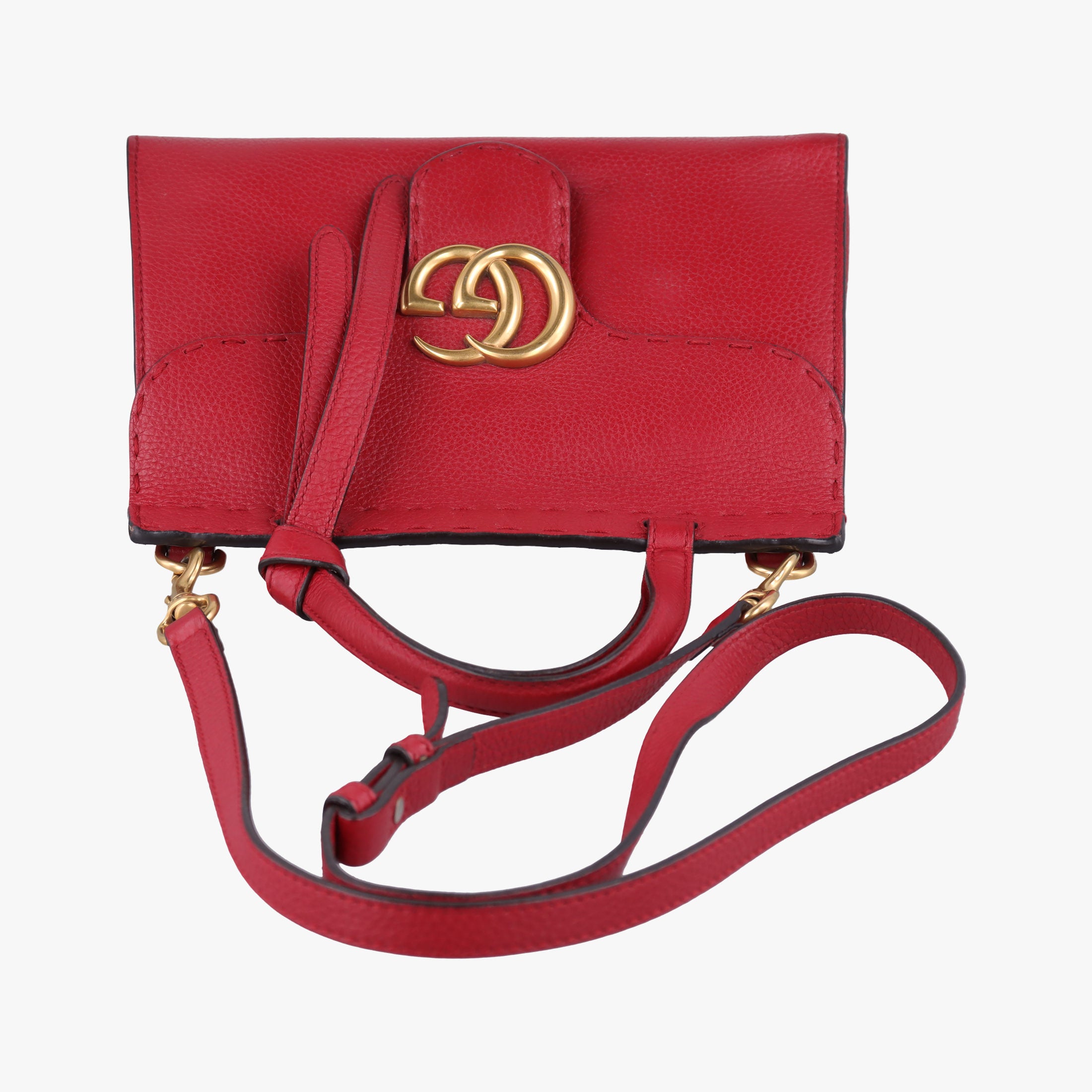 Vintage Gucci GG Marmont Red Leather 442622 shoulderbag | stylenewstar