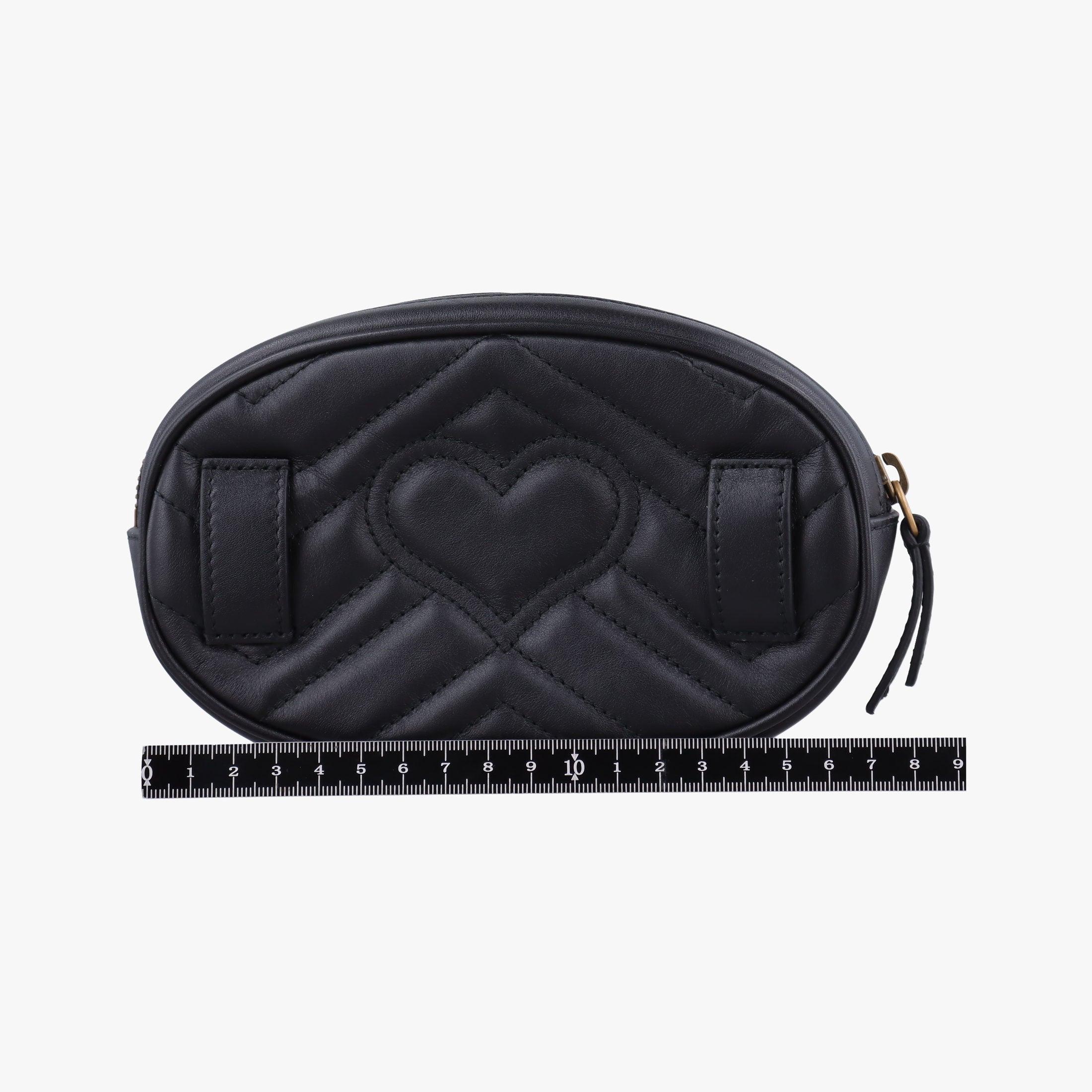 Pre-owned Gucci GG Marmont Black Leather 476434 clutchbag | stylenewstar