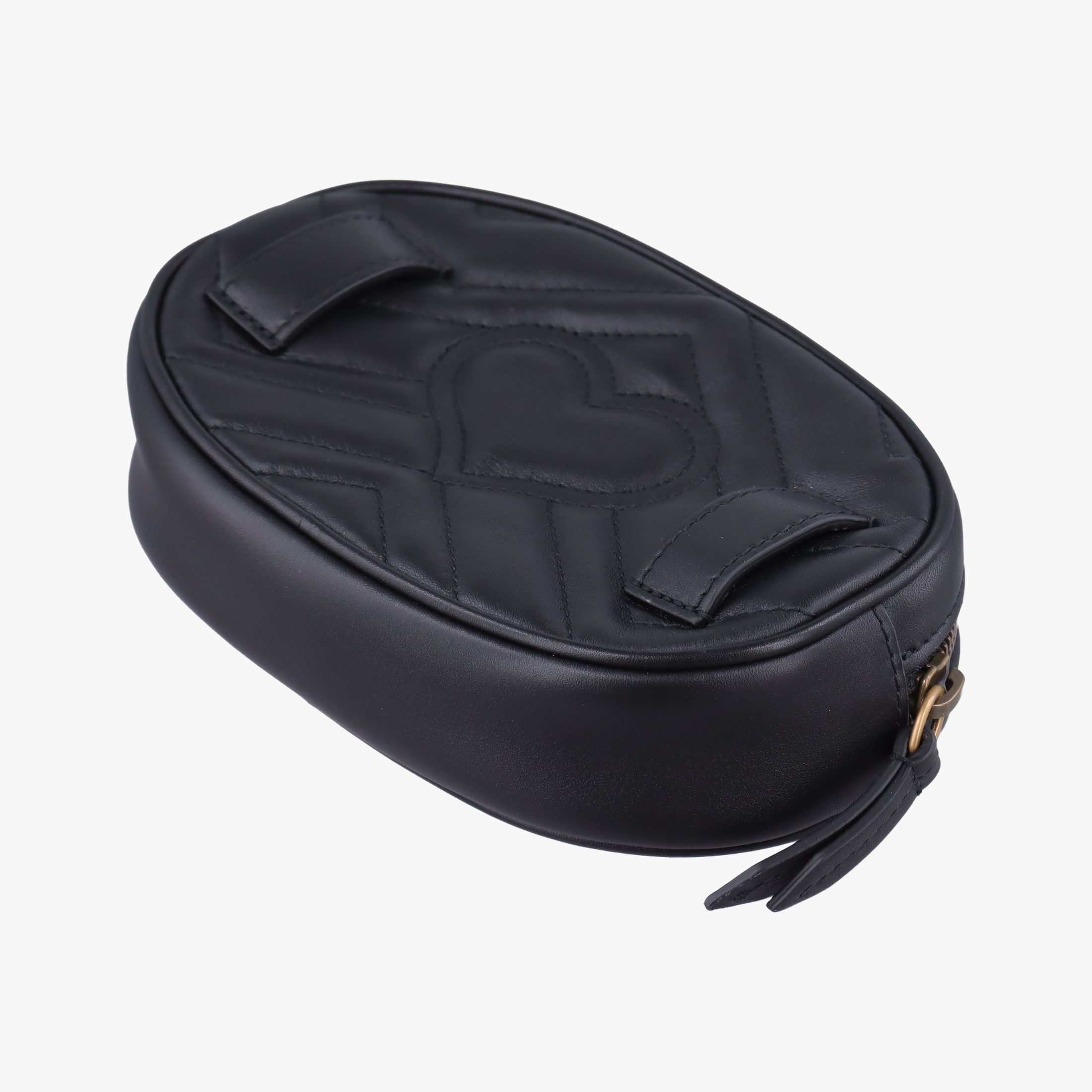 Pre-owned Gucci GG Marmont Black Leather 476434 clutchbag | stylenewstar
