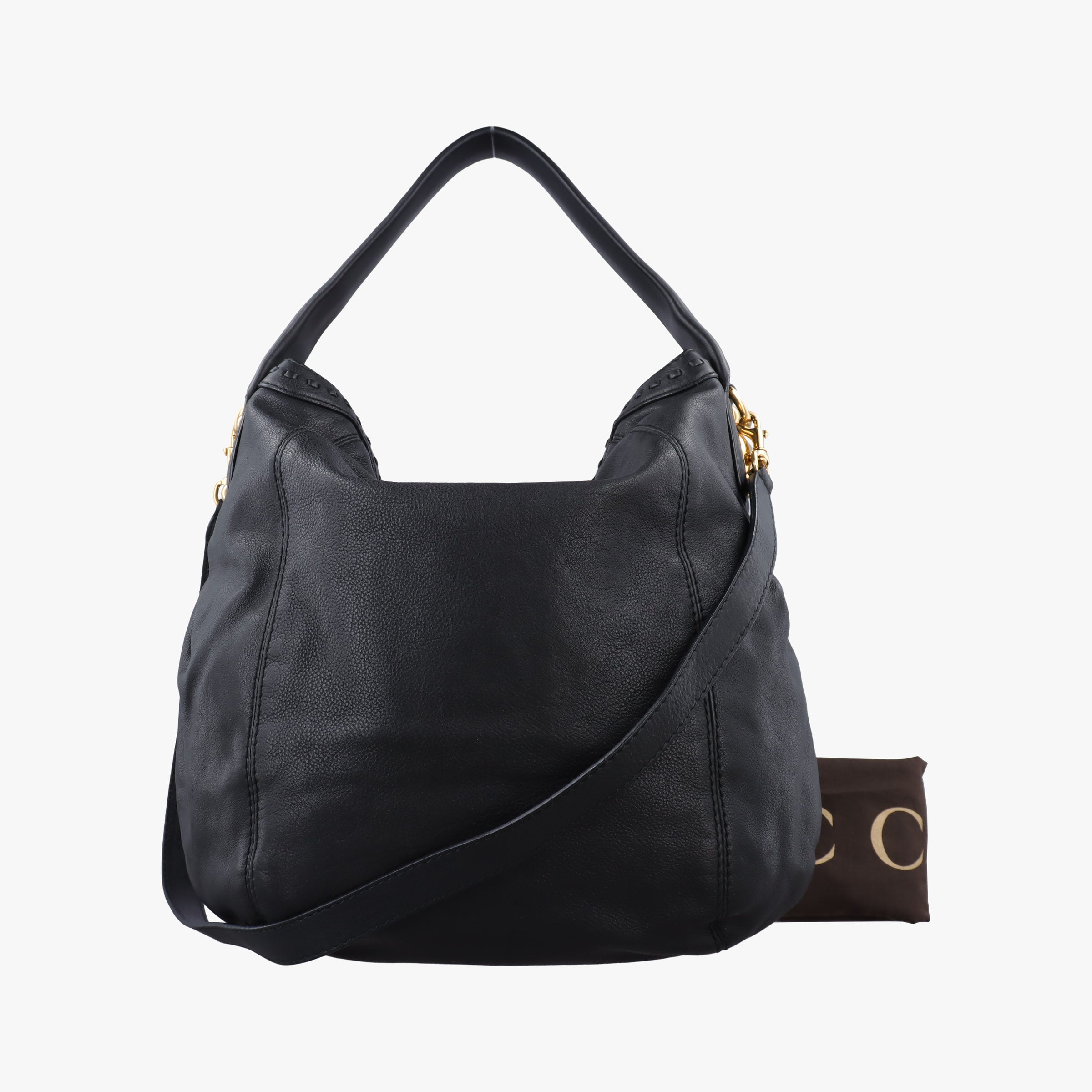 Pre-owned Gucci Sunset hobo Black Leather 269933 shoulderbag | stylenewstar