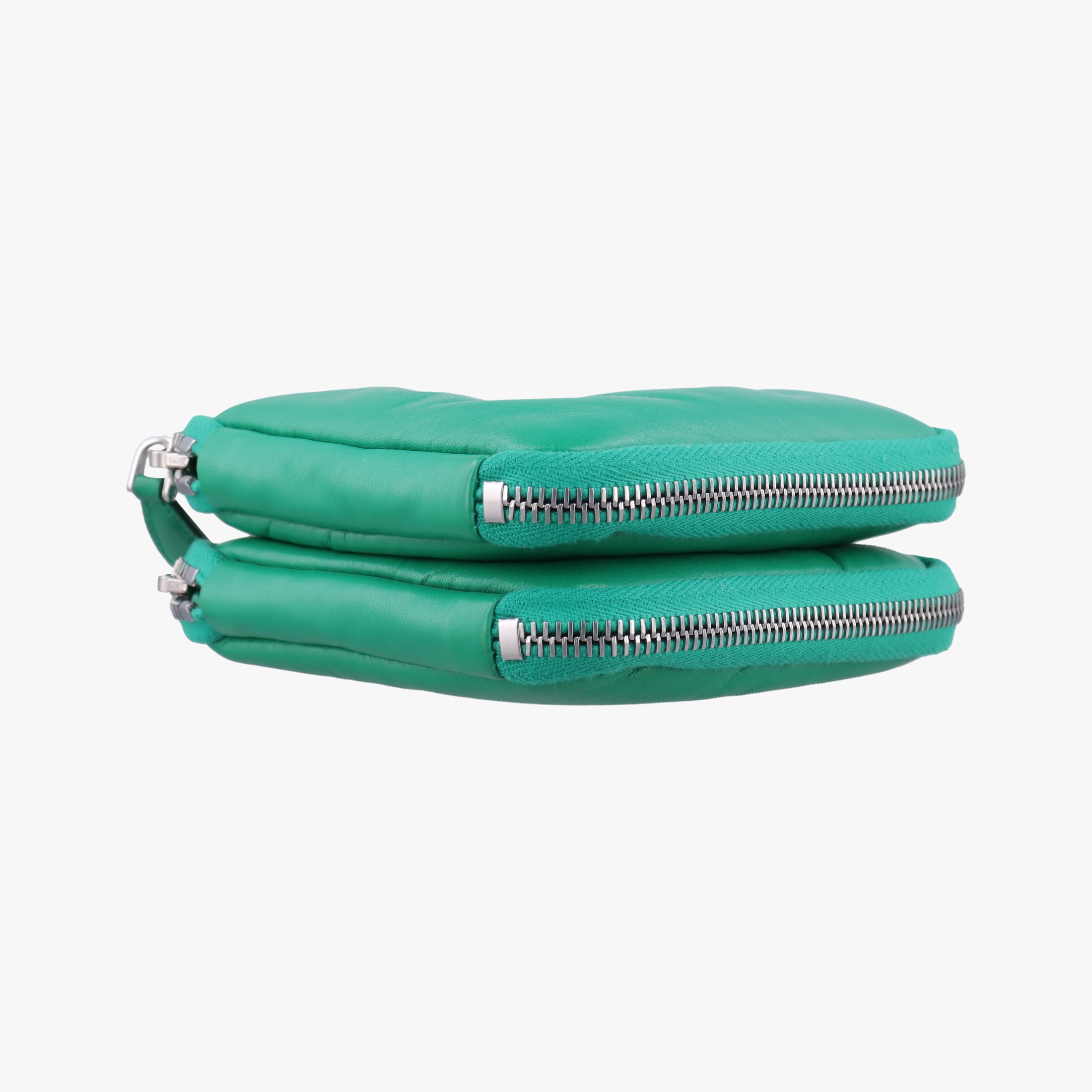 Vintage Prada triangle mini Green Leather 1NR015 shoulderbag | stylenewstar
