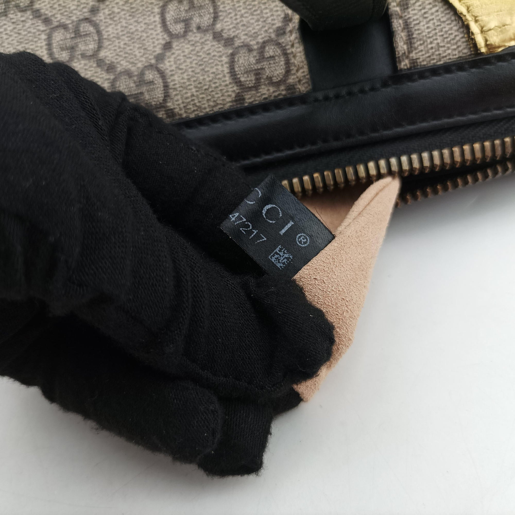 Pre-owned Gucci Osiride beige×black×Multicolour PVC coated canvas×Leather 476435 shoulderbag | stylenewstar