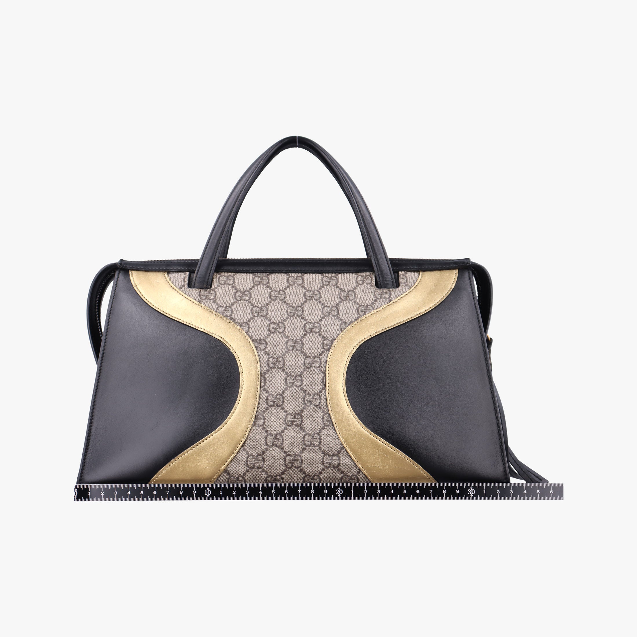 Pre-owned Gucci Osiride beige×black×Multicolour PVC coated canvas×Leather 476435 shoulderbag | stylenewstar
