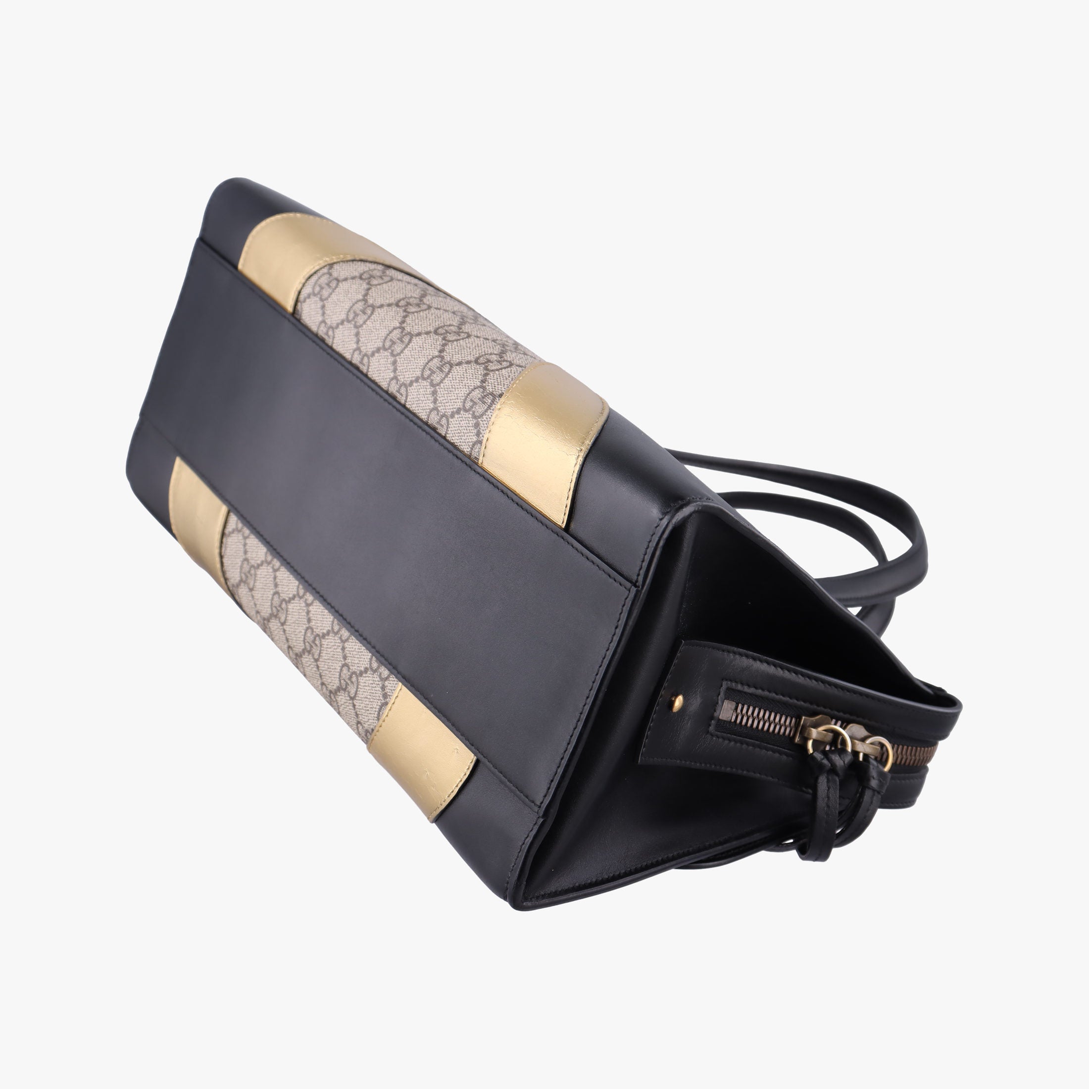 Pre-owned Gucci Osiride beige×black×Multicolour PVC coated canvas×Leather 476435 shoulderbag | stylenewstar