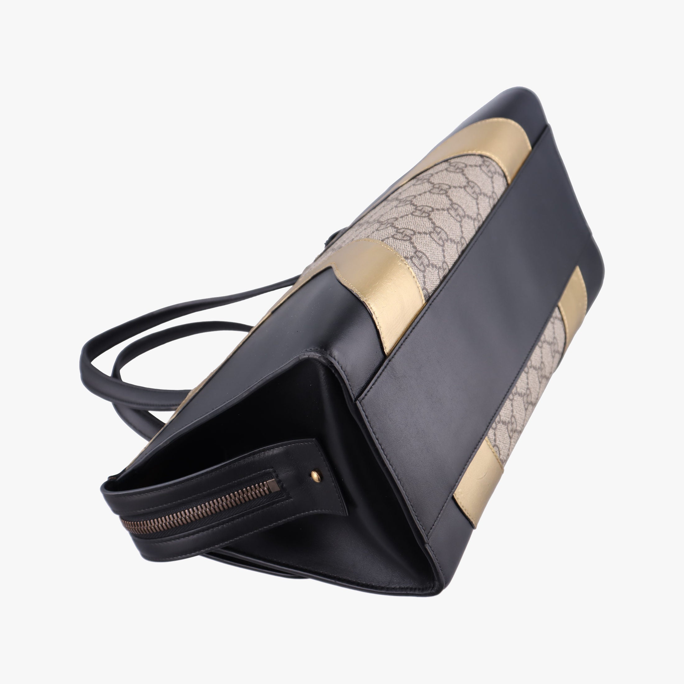 Pre-owned Gucci Osiride beige×black×Multicolour PVC coated canvas×Leather 476435 shoulderbag | stylenewstar