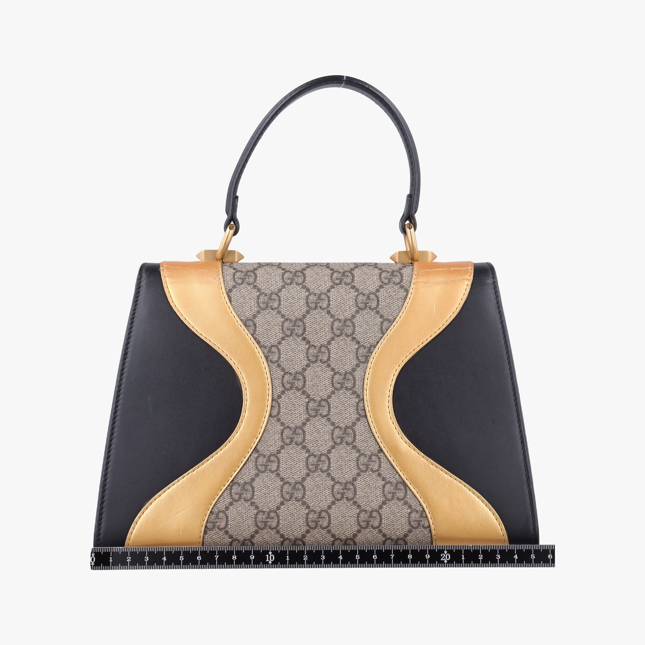 Pre-owned Gucci Osiride GG Supreme beige×black×Multicolour PVC coated canvas×Leather 497996 shoulderbag | stylenewstar