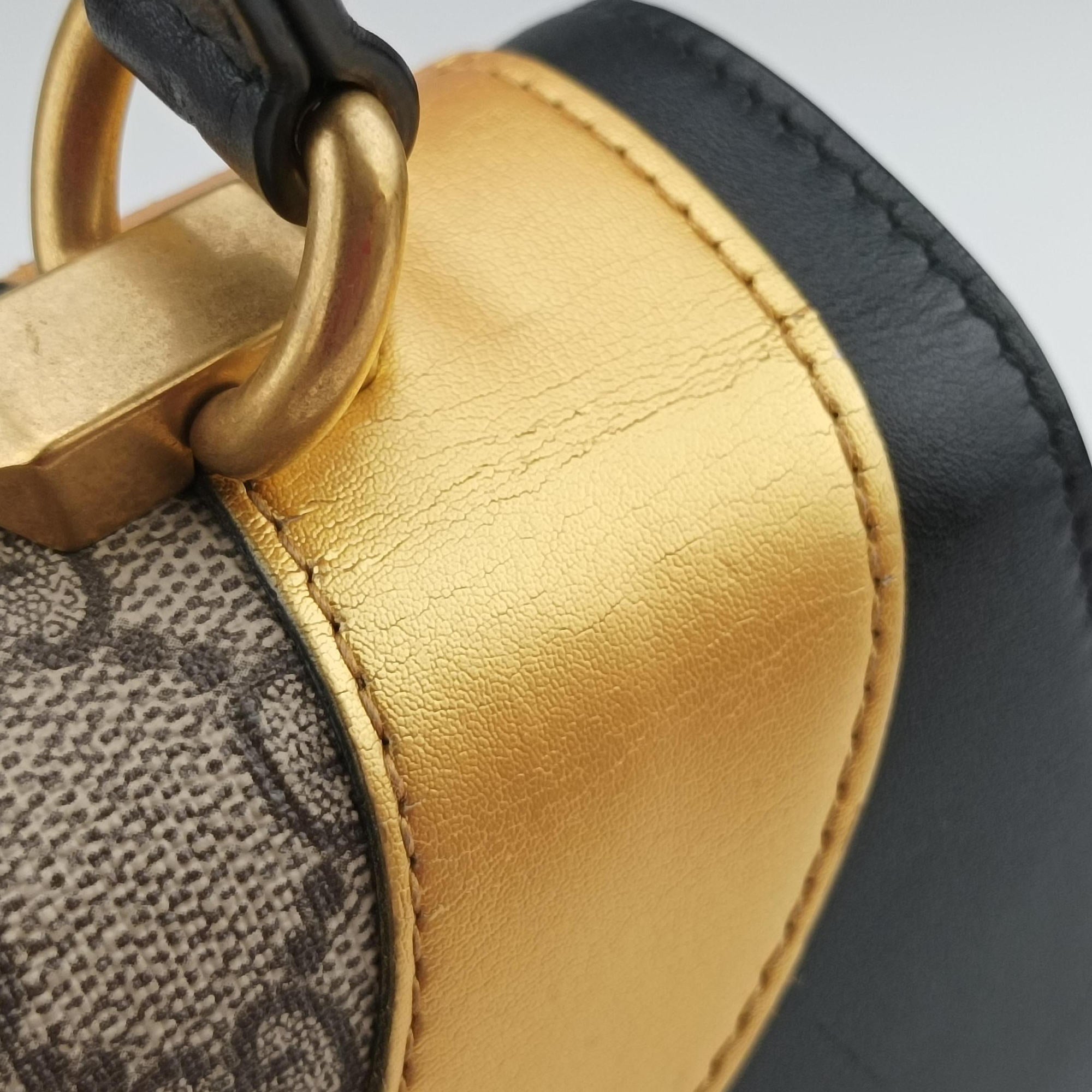 Pre-owned Gucci Osiride GG Supreme beige×black×Multicolour PVC coated canvas×Leather 497996 shoulderbag | stylenewstar