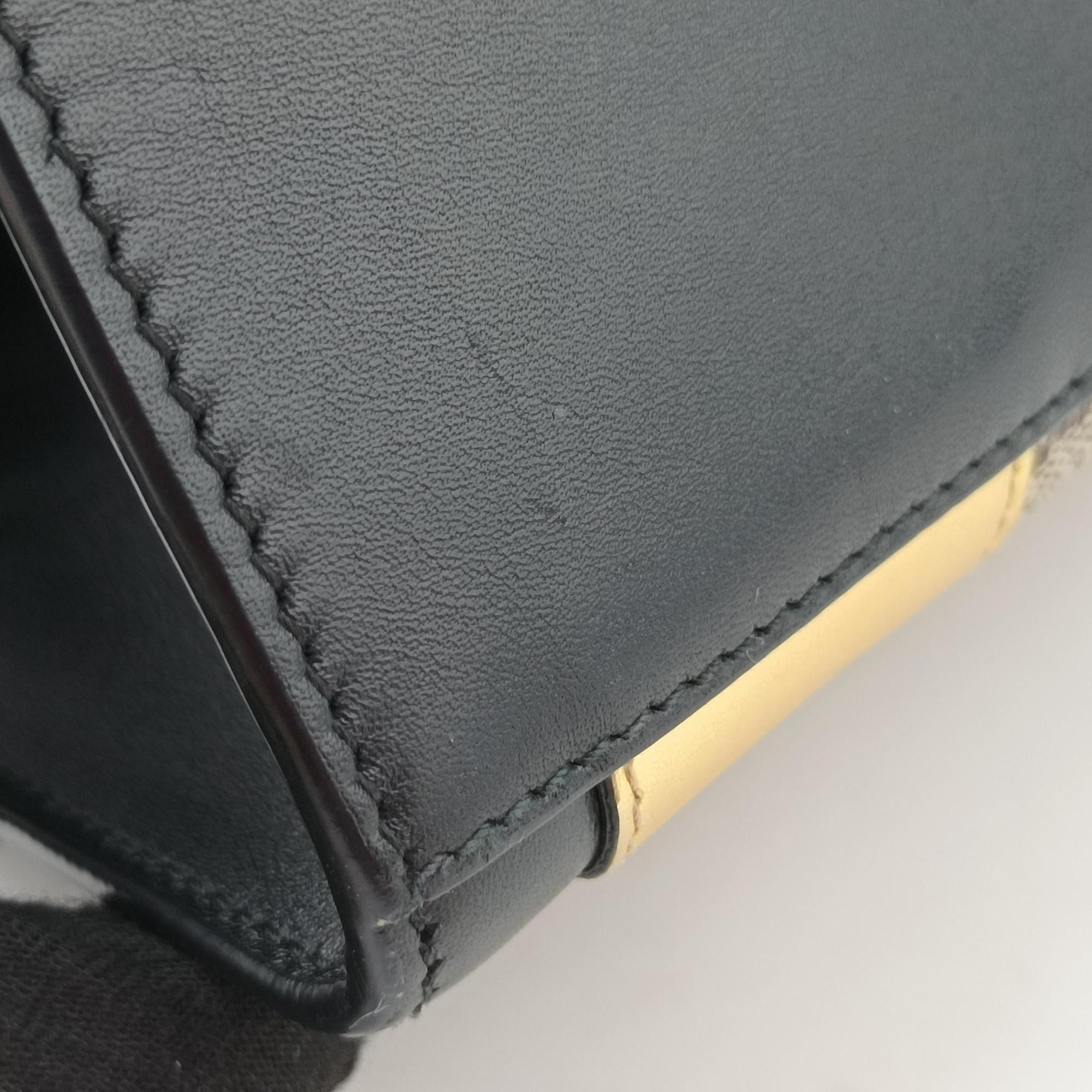 Pre-owned Gucci Osiride GG Supreme beige×black×Multicolour PVC coated canvas×Leather 497996 shoulderbag | stylenewstar