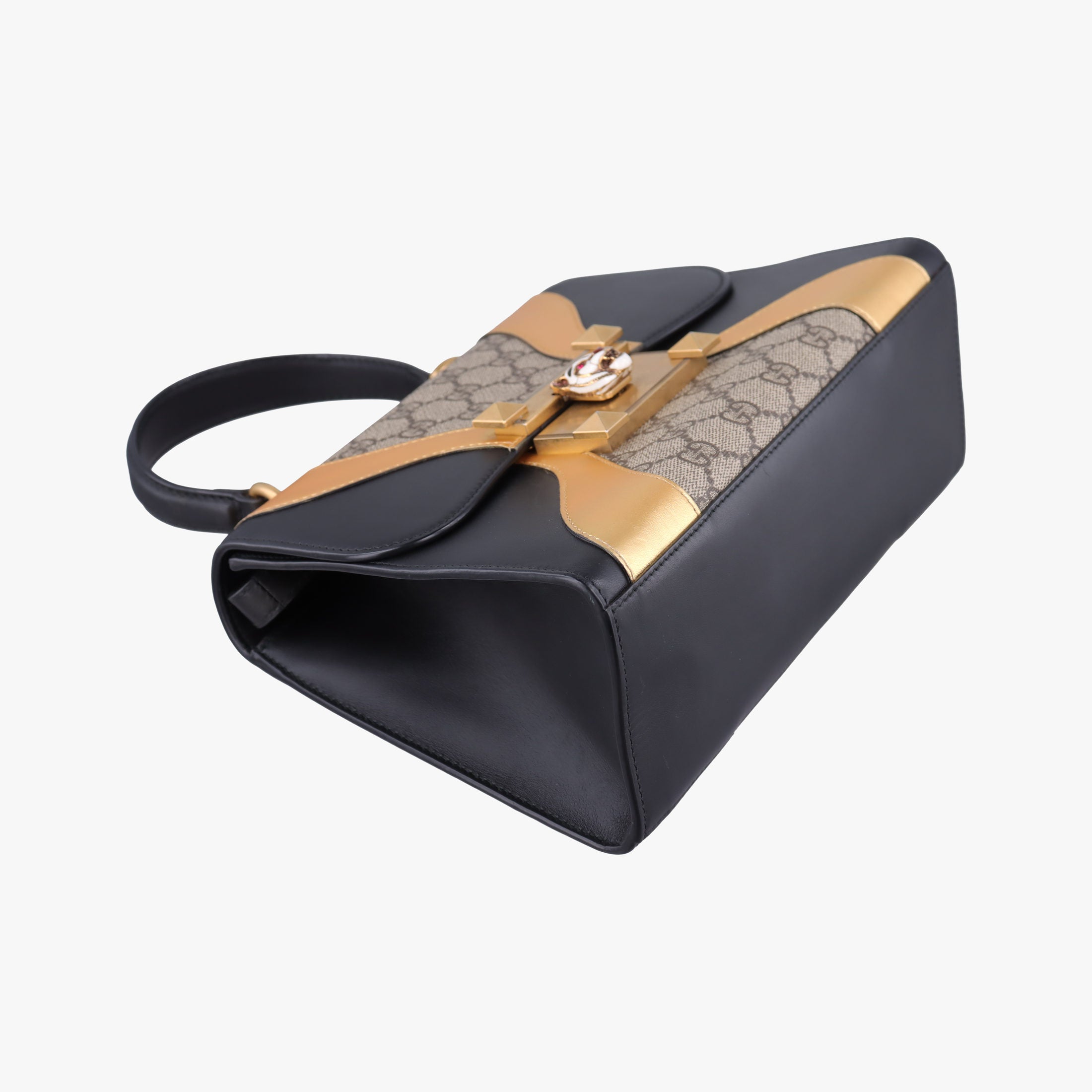 Pre-owned Gucci Osiride GG Supreme beige×black×Multicolour PVC coated canvas×Leather 497996 shoulderbag | stylenewstar