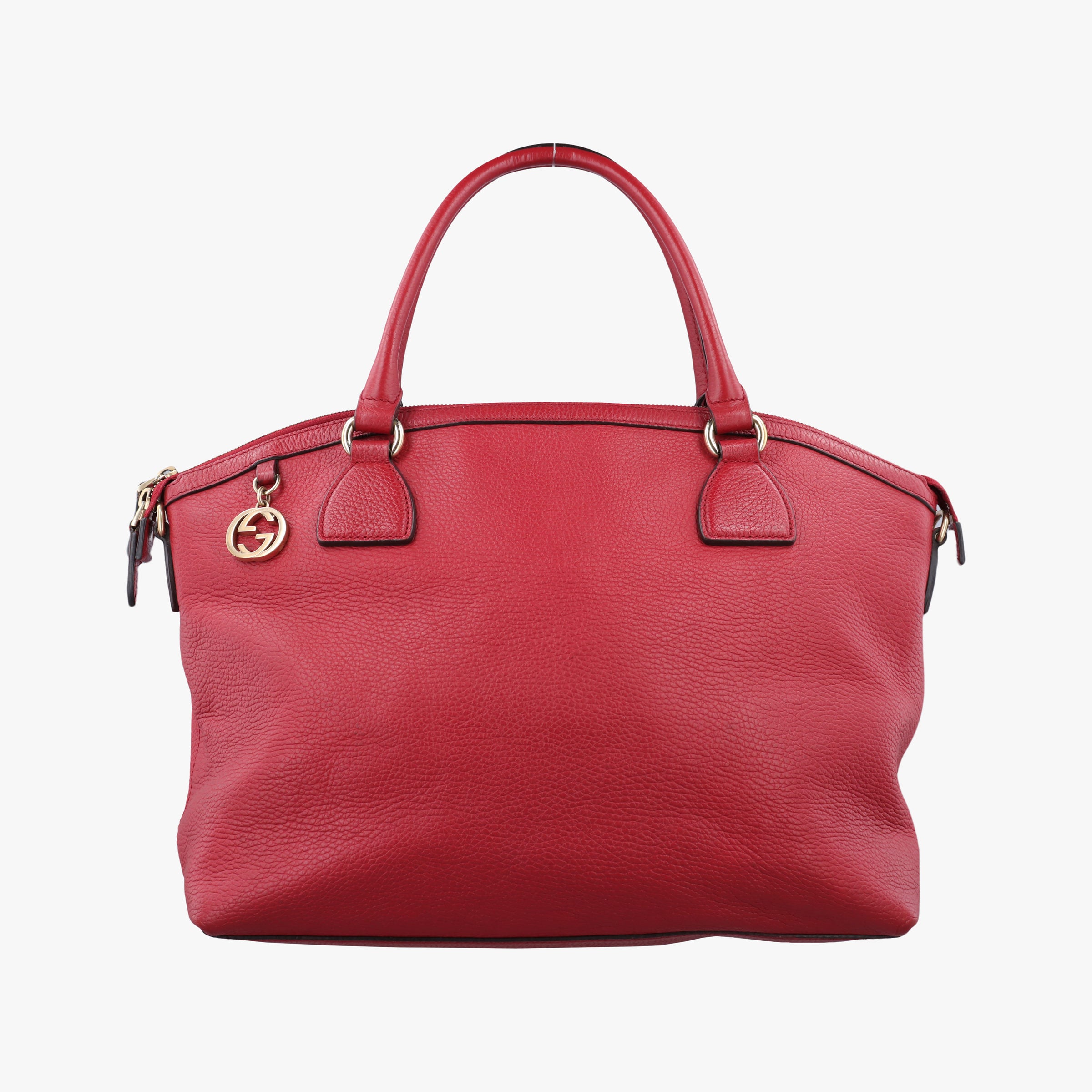 Secondhand Gucci Dome Large GG Charm Red Leather 449660 handbag | stylenewstar