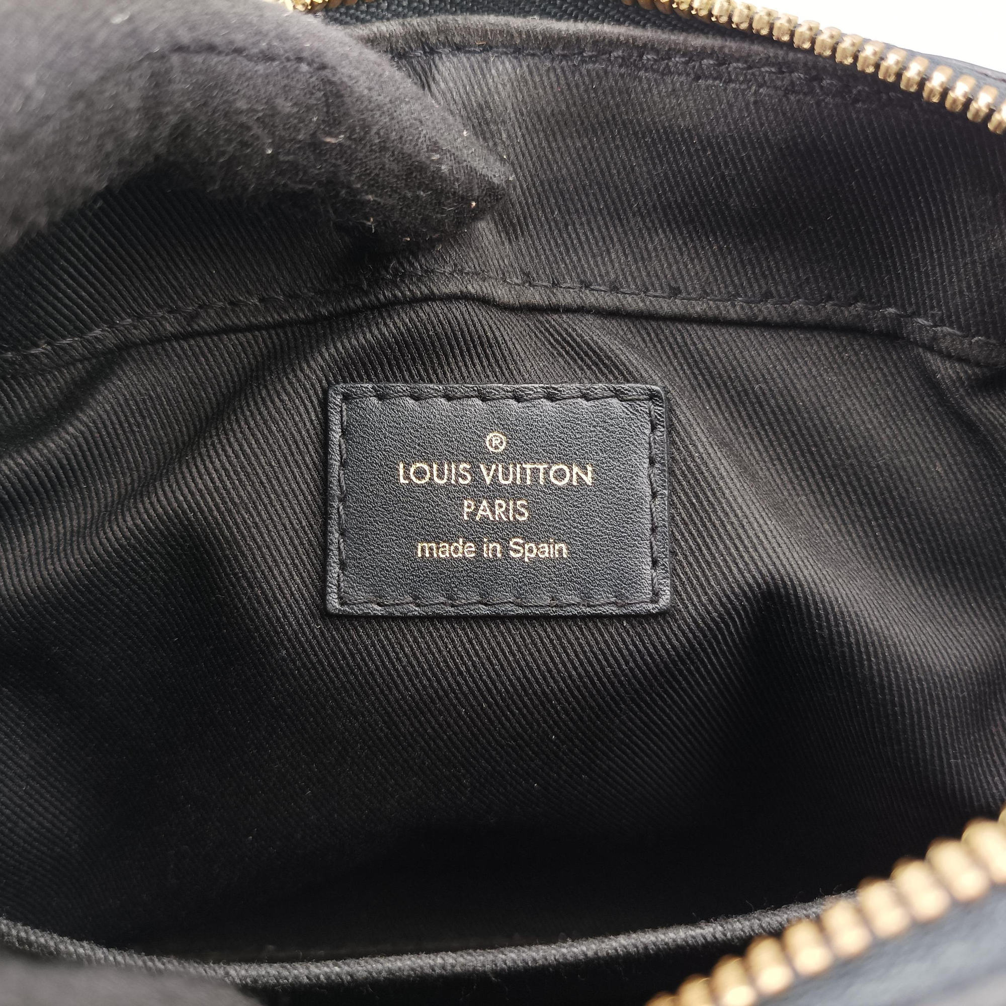 Pre-owned Louis Vuitton SANTA MONICA EBENE×Noir Damier Canvas×Leather N40189 shoulderbag | stylenewstar