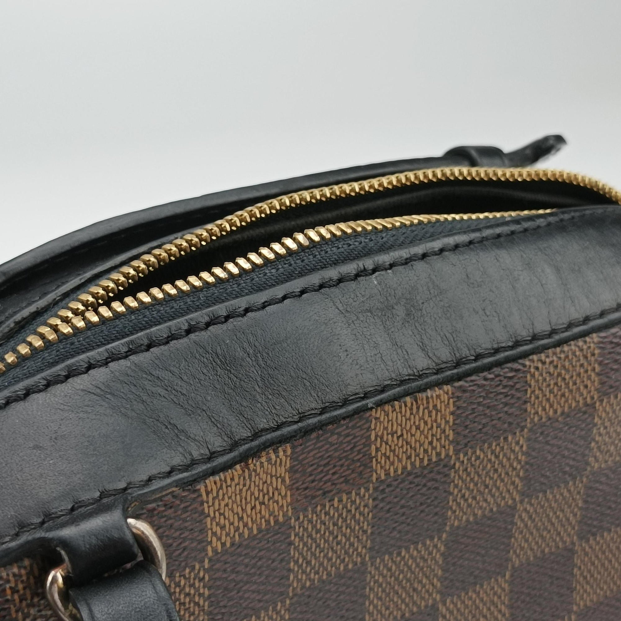 Pre-owned Louis Vuitton SANTA MONICA EBENE×Noir Damier Canvas×Leather N40189 shoulderbag | stylenewstar