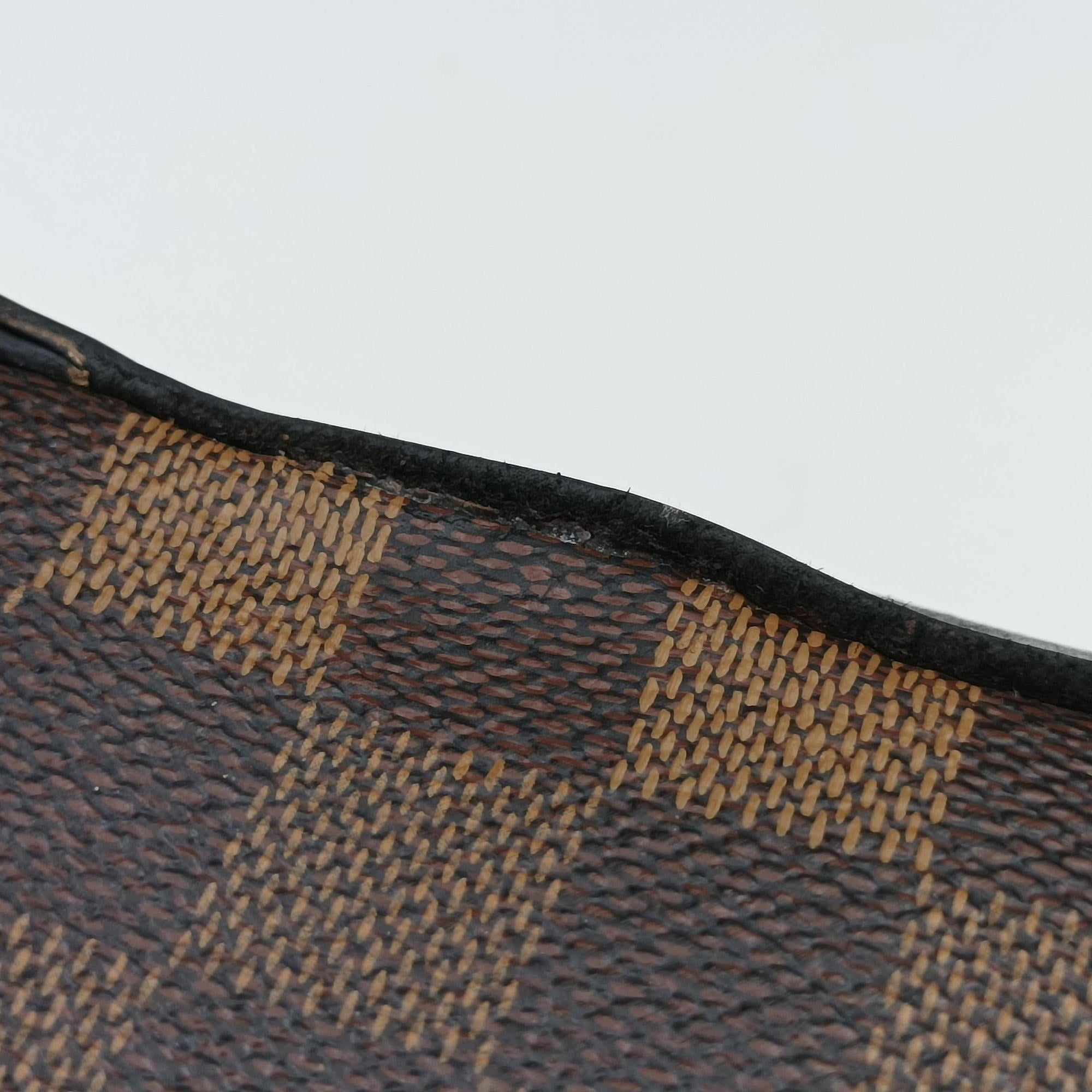 Pre-owned Louis Vuitton SANTA MONICA EBENE×Noir Damier Canvas×Leather N40189 shoulderbag | stylenewstar