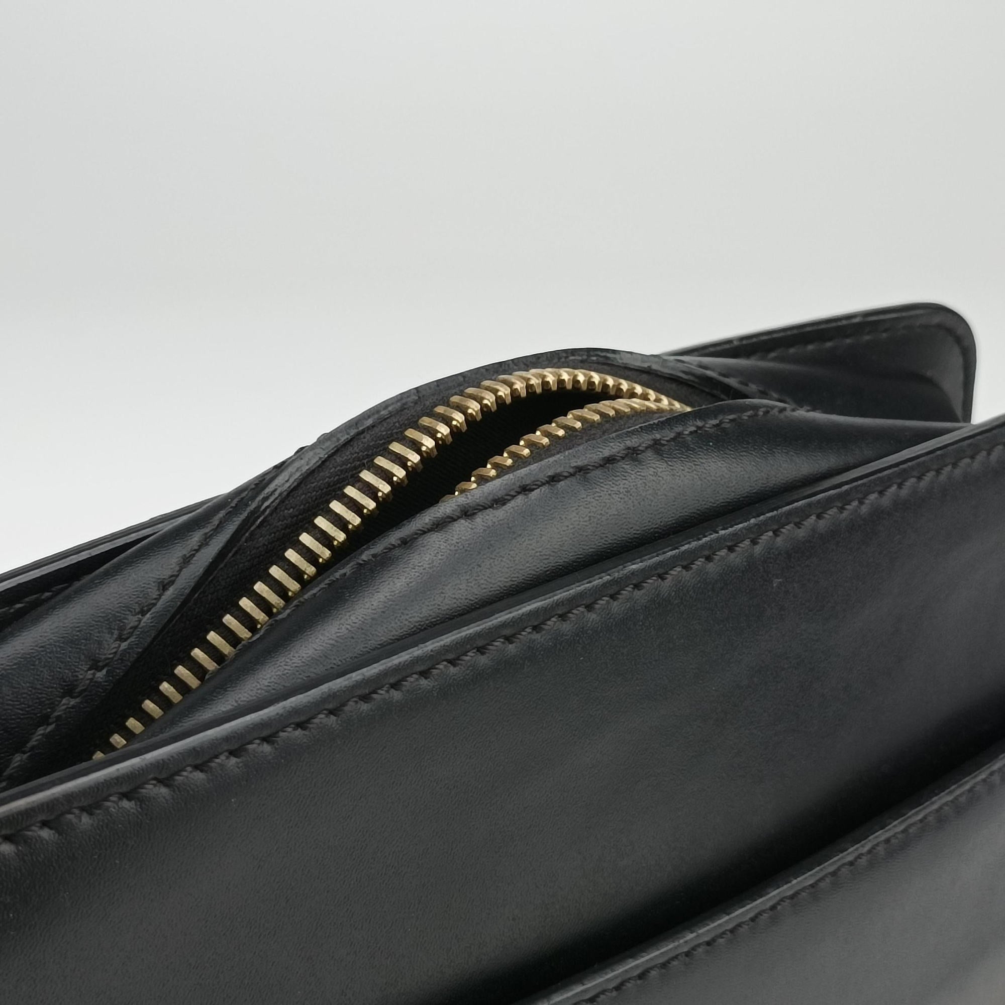 Pre-owned Fendi Monster Camera case Black Leather 7VA428 shoulderbag | stylenewstar