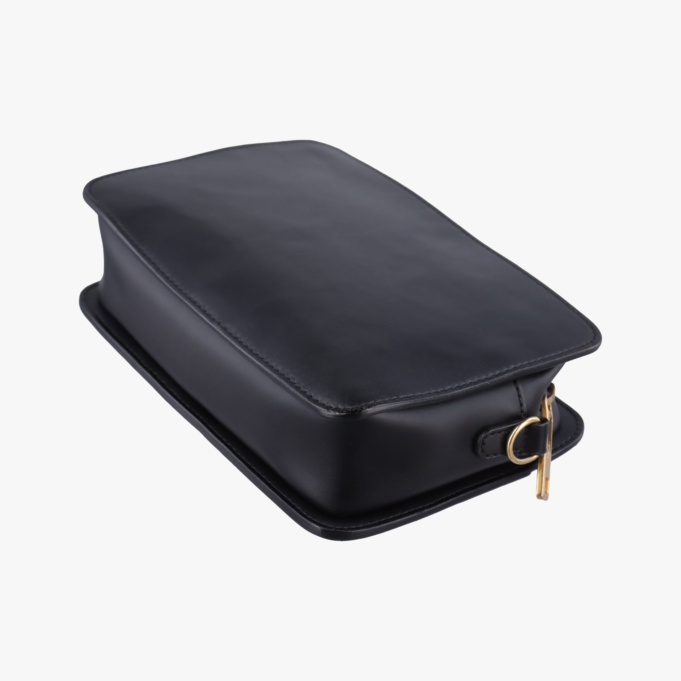 Pre-owned Fendi Monster Camera case Black Leather 7VA428 shoulderbag | stylenewstar