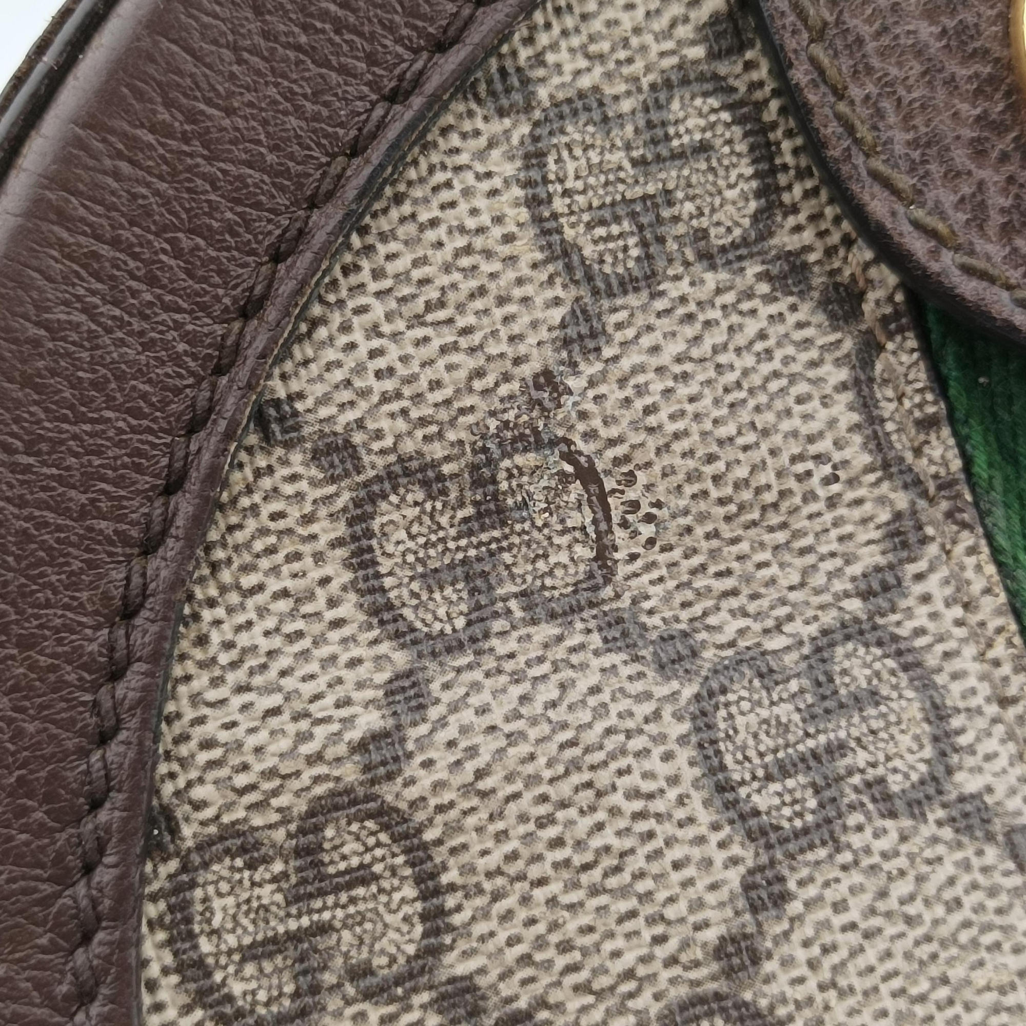 Pre-owned Gucci Ophidia Brown×beige PVC coated canvas×Leather 550618 shoulderbag | stylenewstar